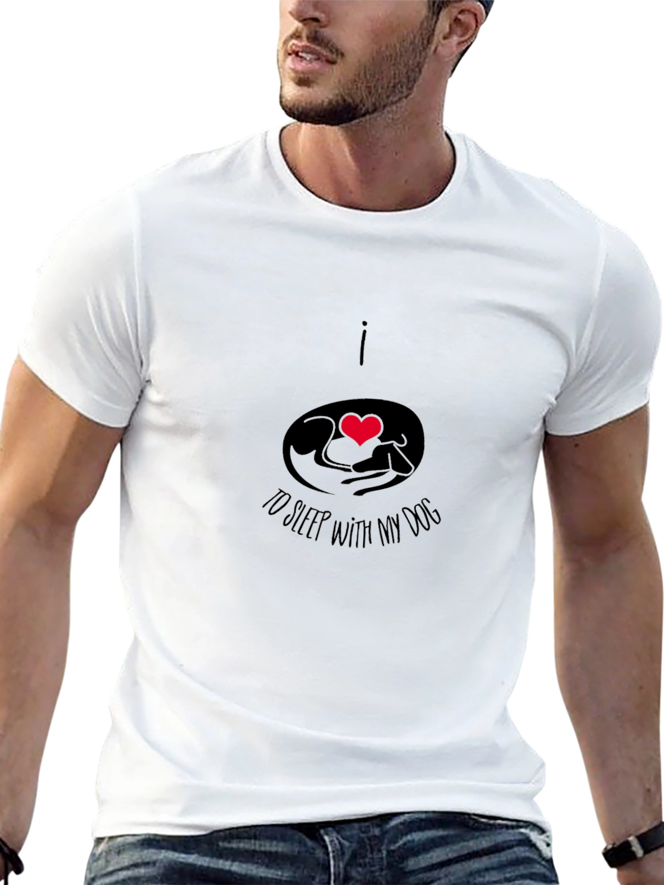 I Love to Sleep With My Dog Graphic Tee