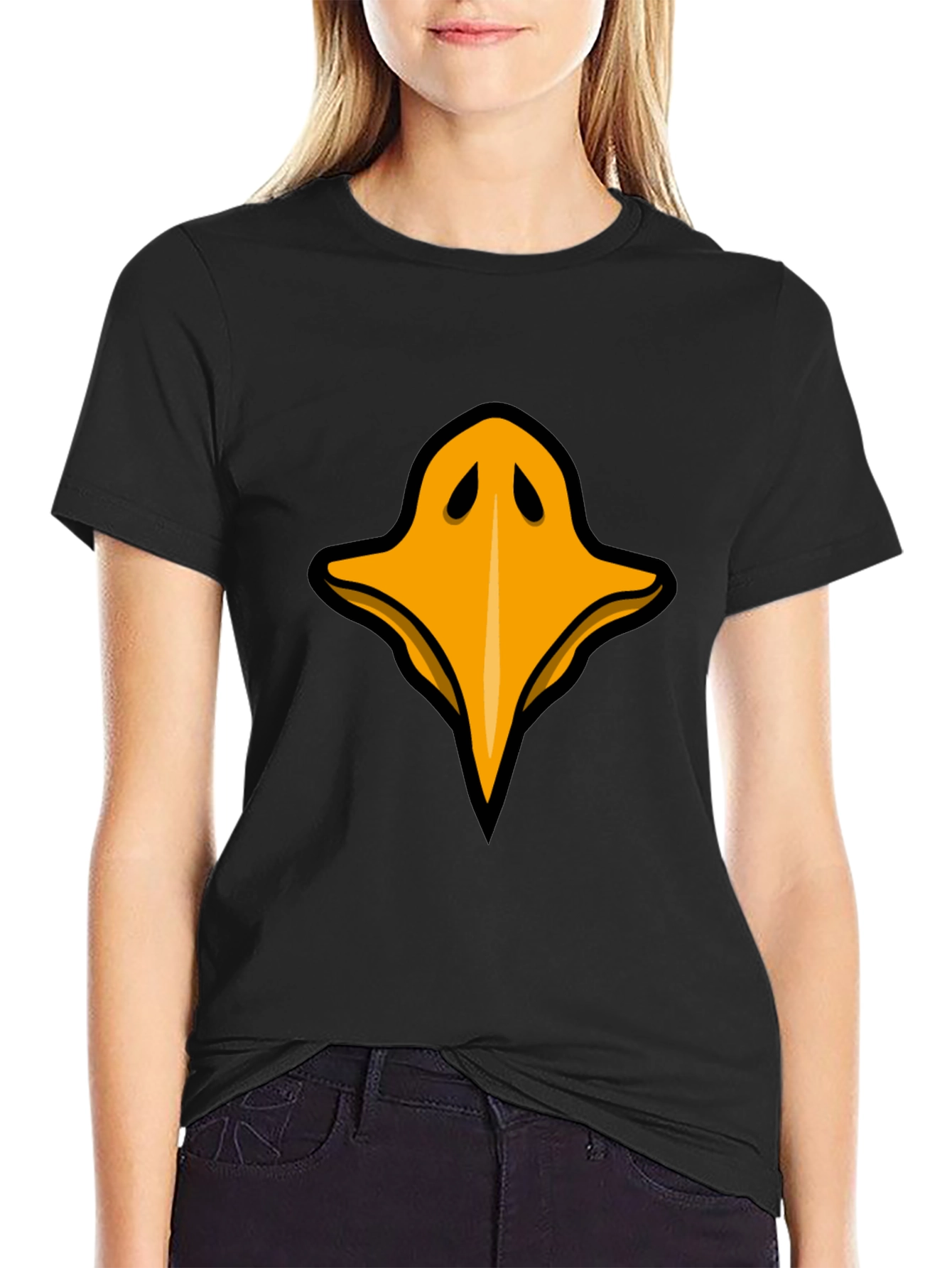 Raven Beak Graphic Tee - Black Cotton T-Shirt