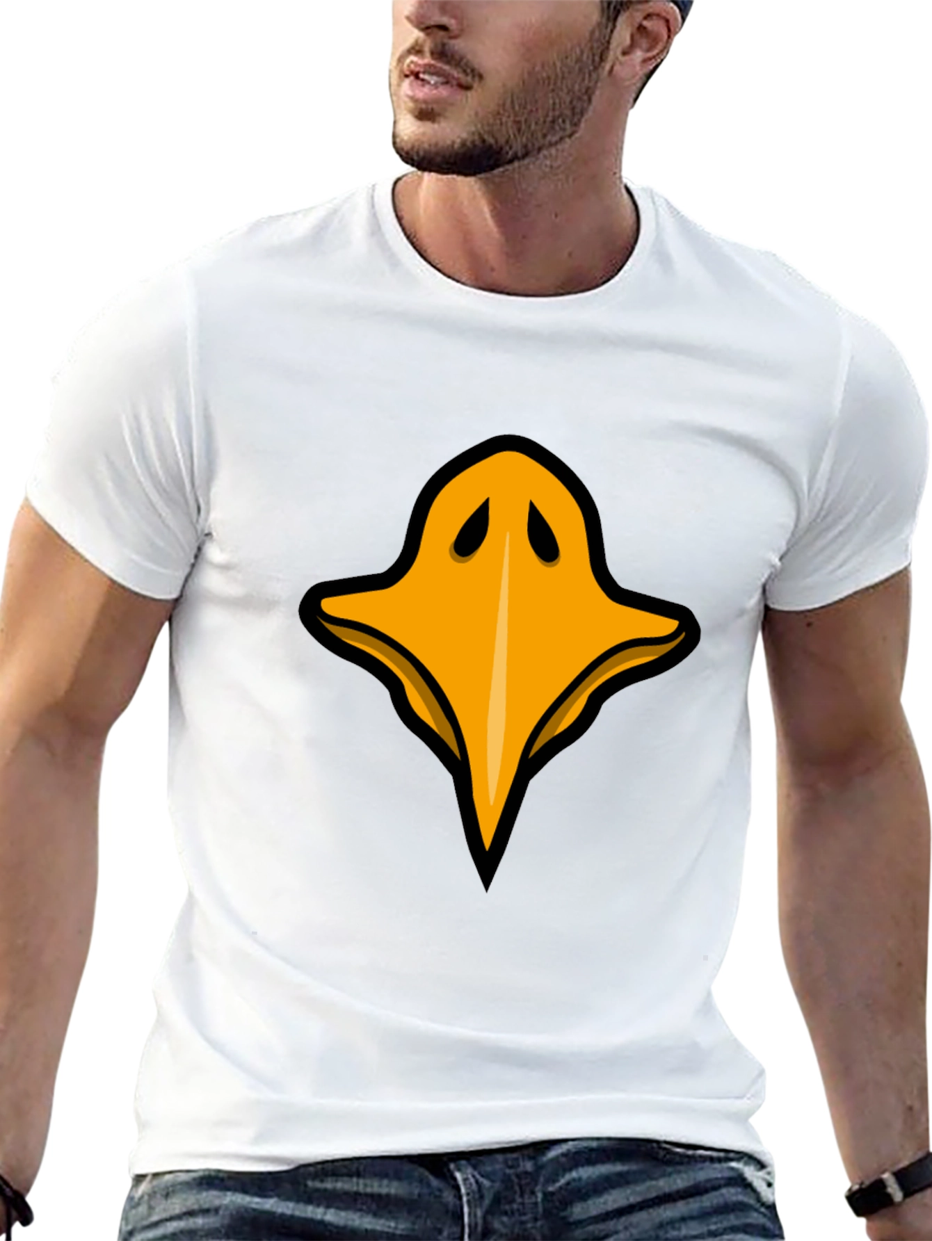 Raven Beak Graphic Tee - Black Cotton T-Shirt
