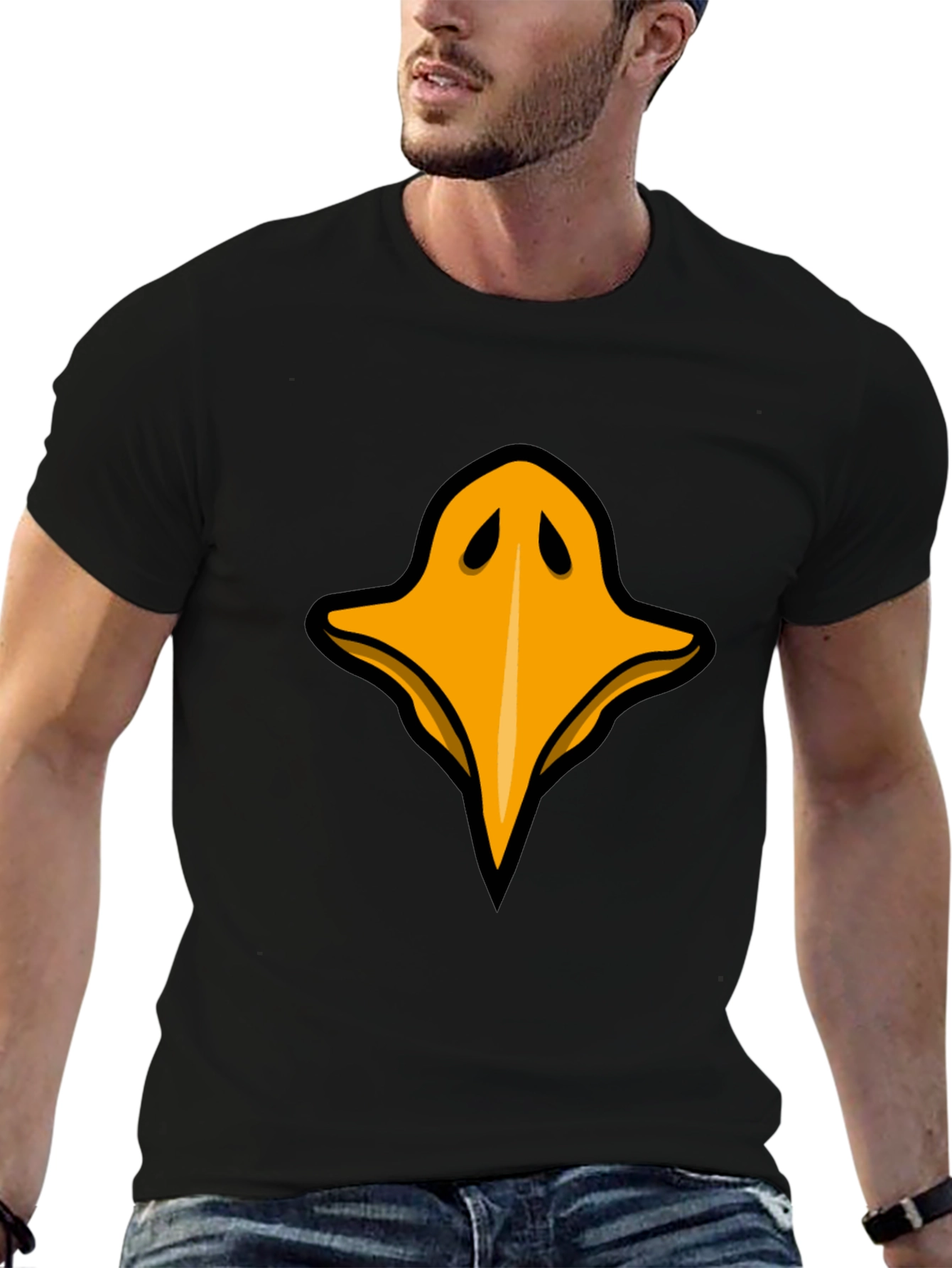 Raven Beak Graphic Tee - Black Cotton T-Shirt