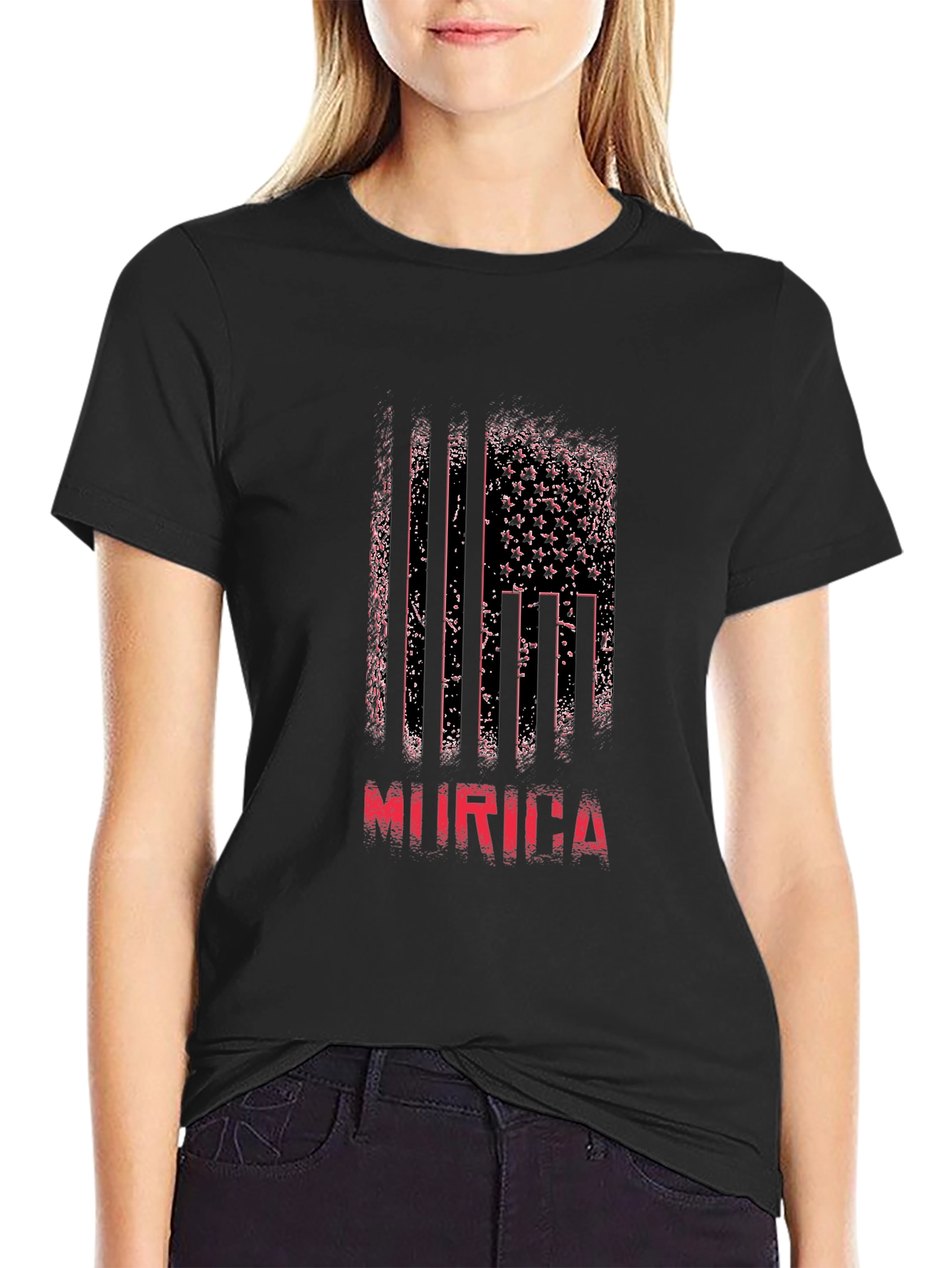 Murica American Flag Graphic T-Shirt