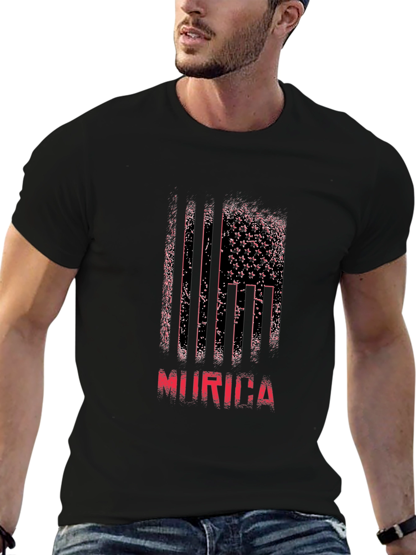 Murica American Flag Graphic T-Shirt