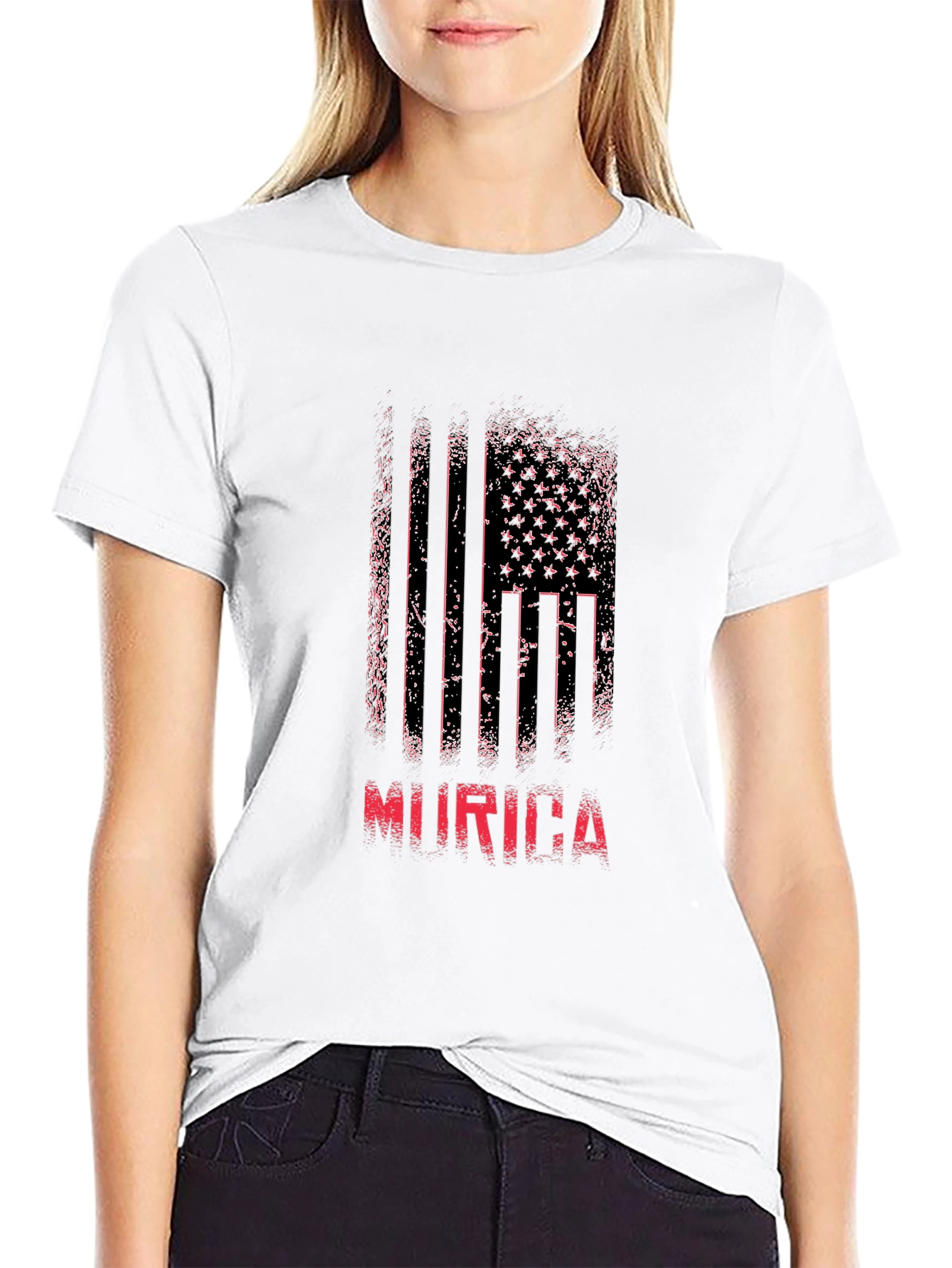 Murica American Flag Graphic T-Shirt