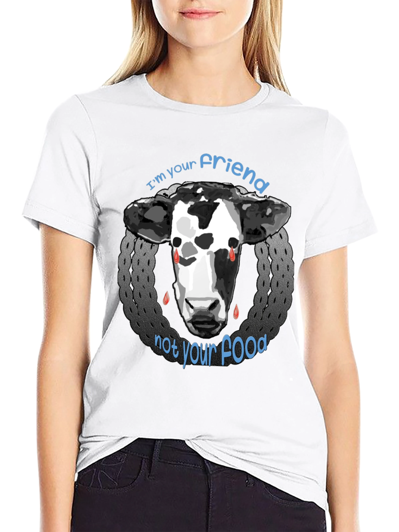 Vegan Friend Not Food Graphic Tee