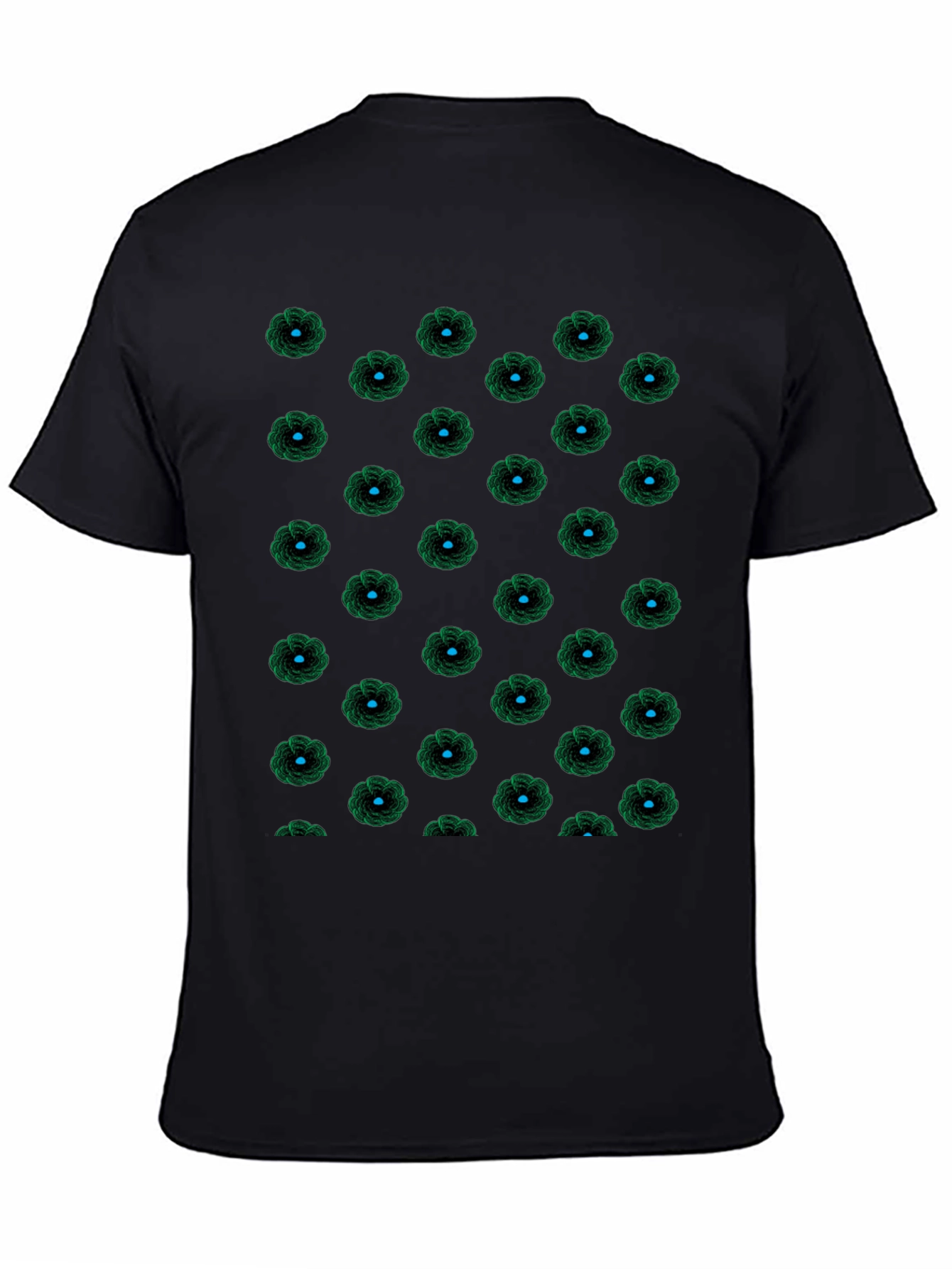 Black Floral Patterned T-Shirt