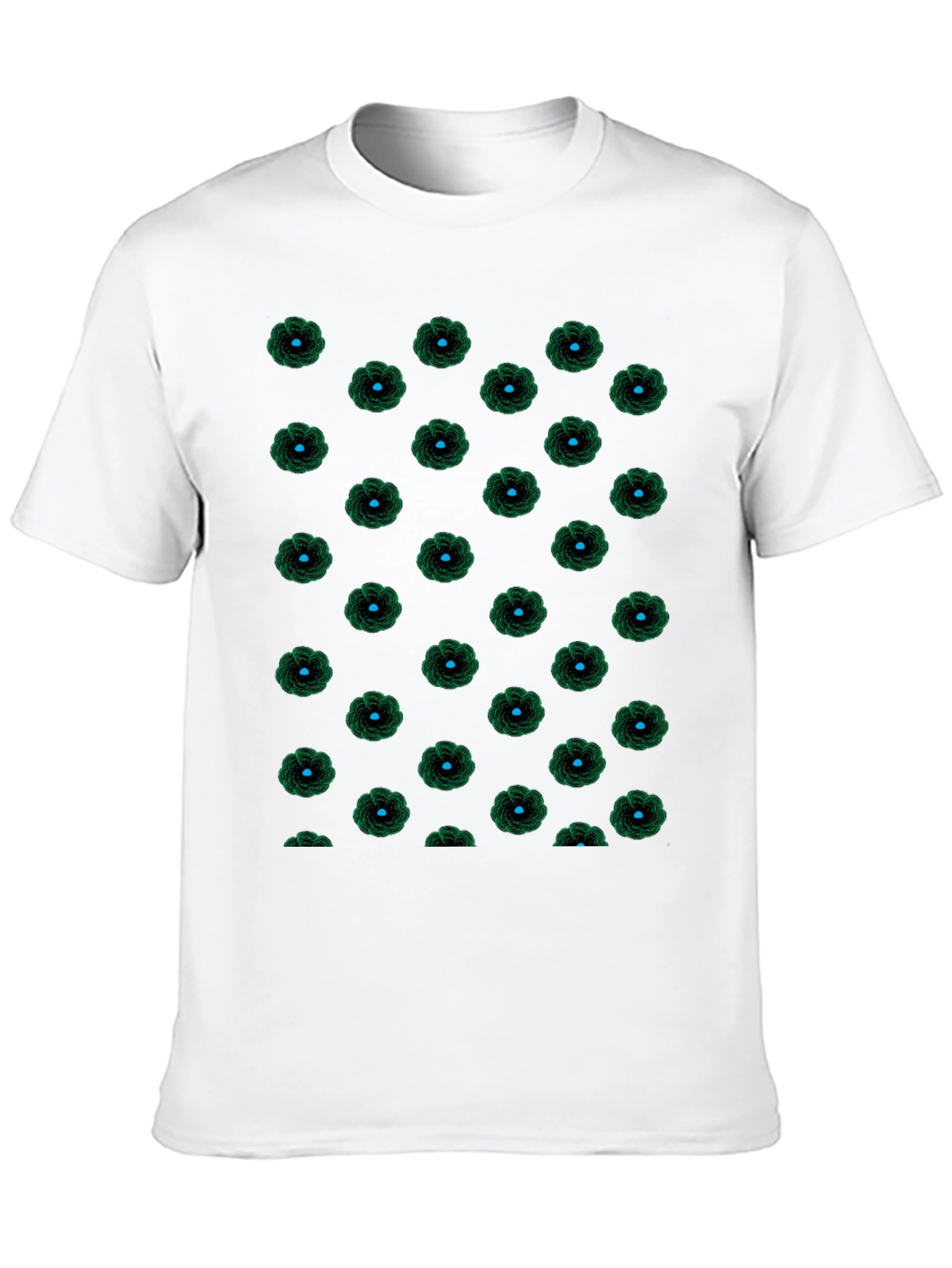 Black Floral Patterned T-Shirt