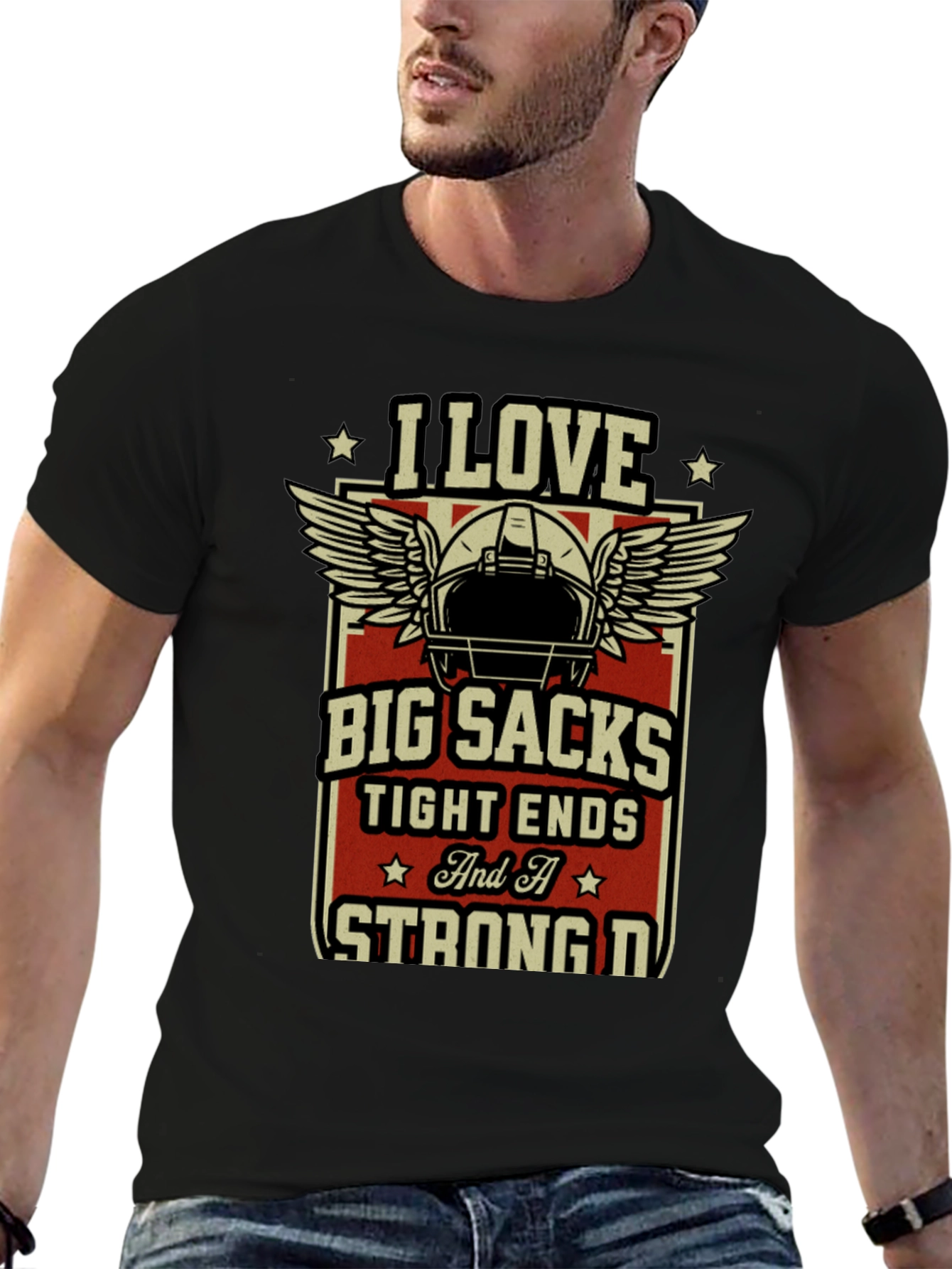 I Love Big Sacks T-Shirt Funny Football