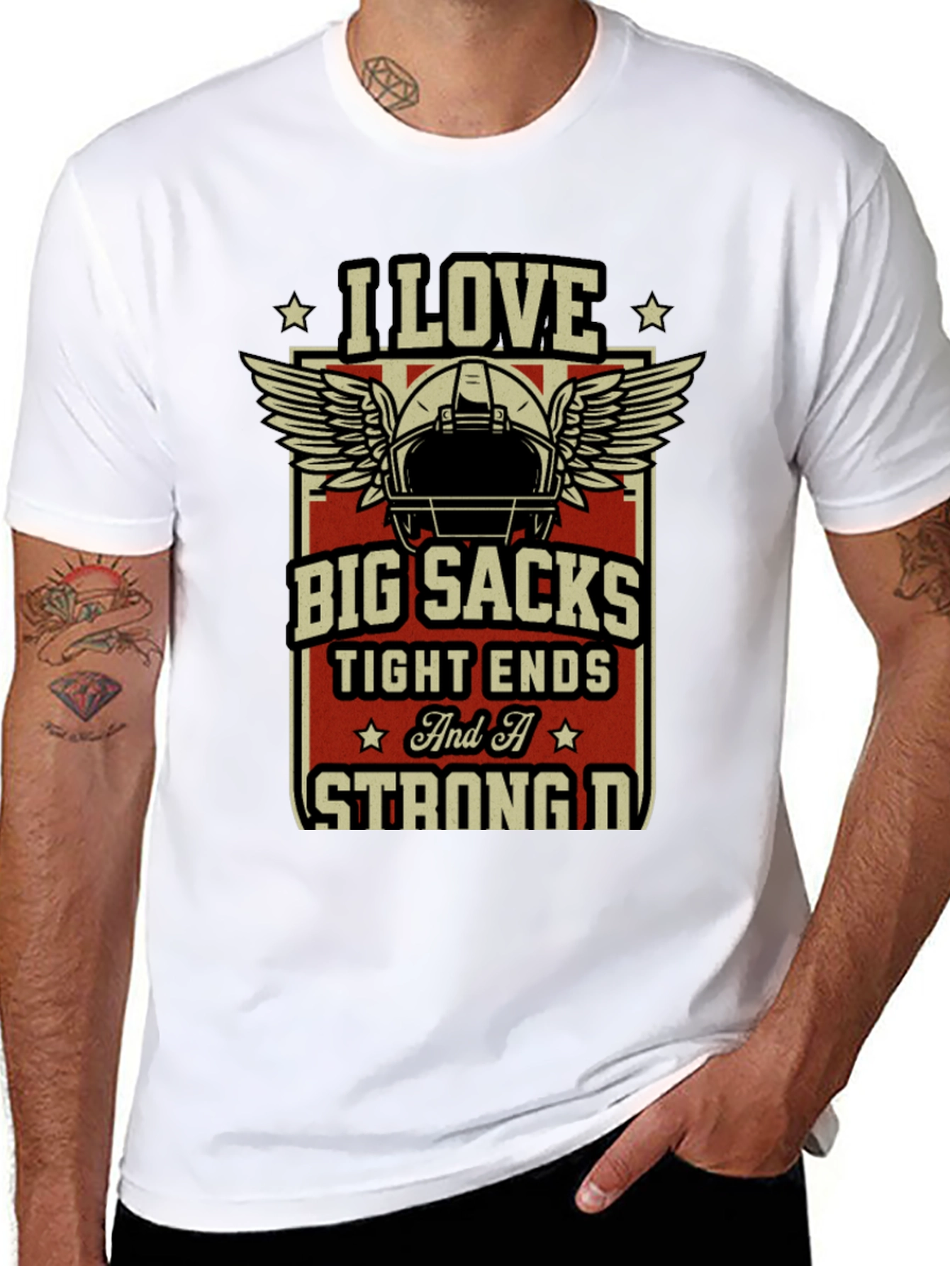 I Love Big Sacks T-Shirt Funny Football
