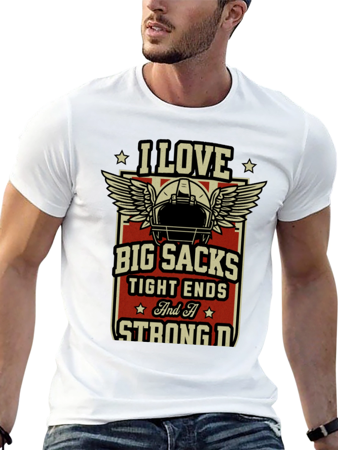 I Love Big Sacks T-Shirt Funny Football