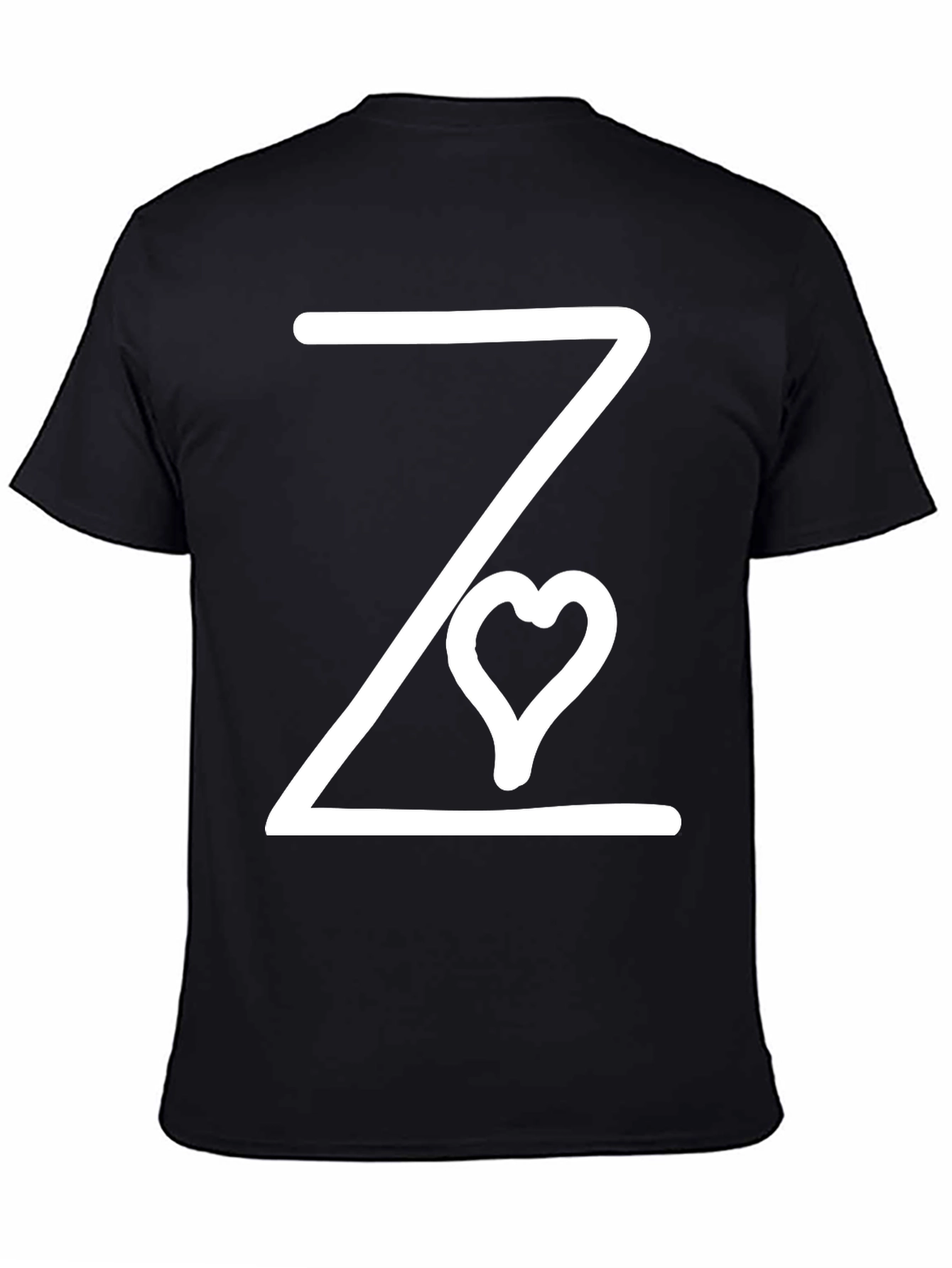 Modern Graphic Tee - Z with Heart