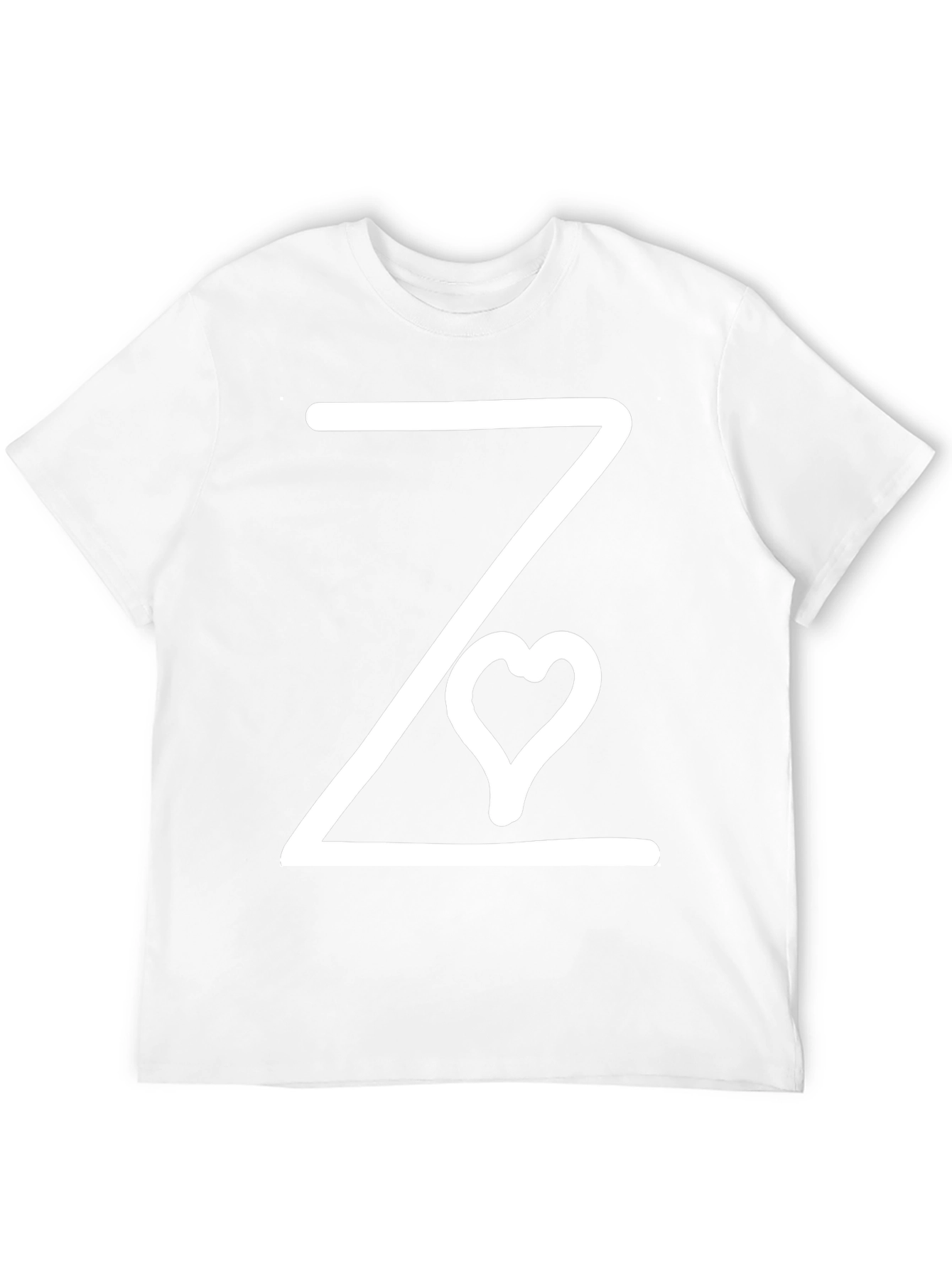Modern Graphic Tee - Z with Heart