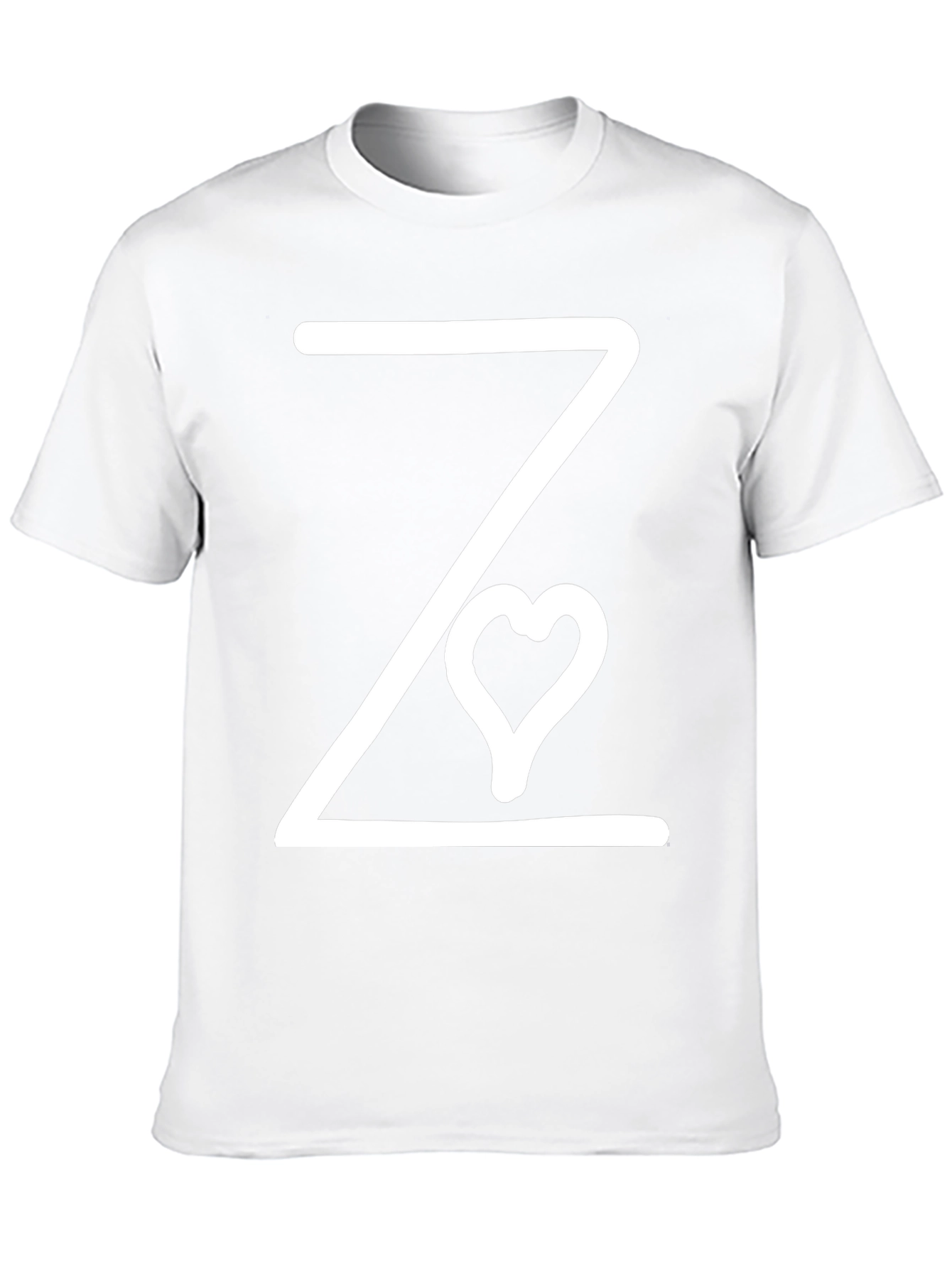 Modern Graphic Tee - Z with Heart