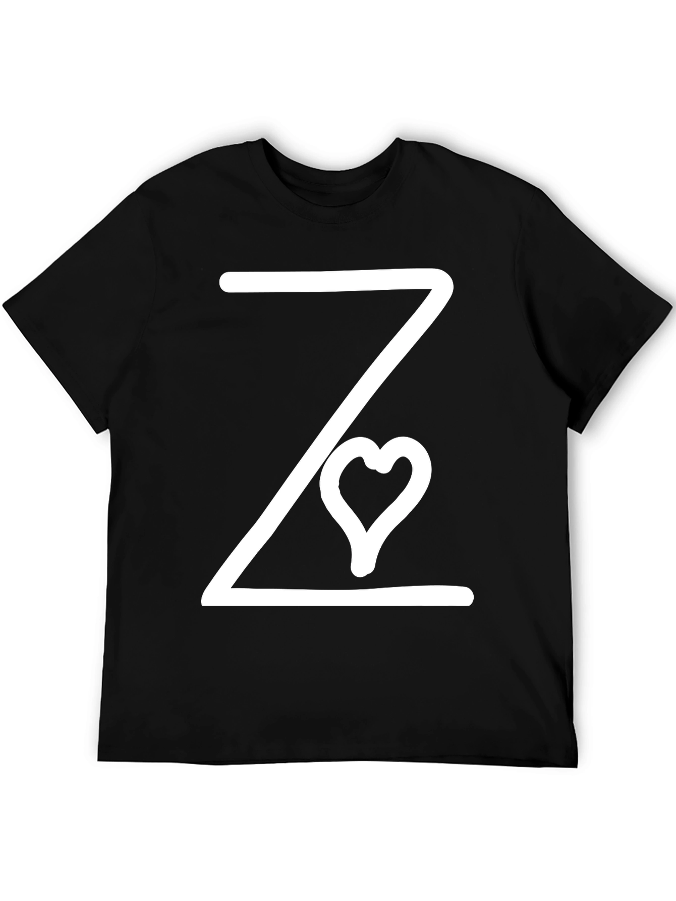 Modern Graphic Tee - Z with Heart