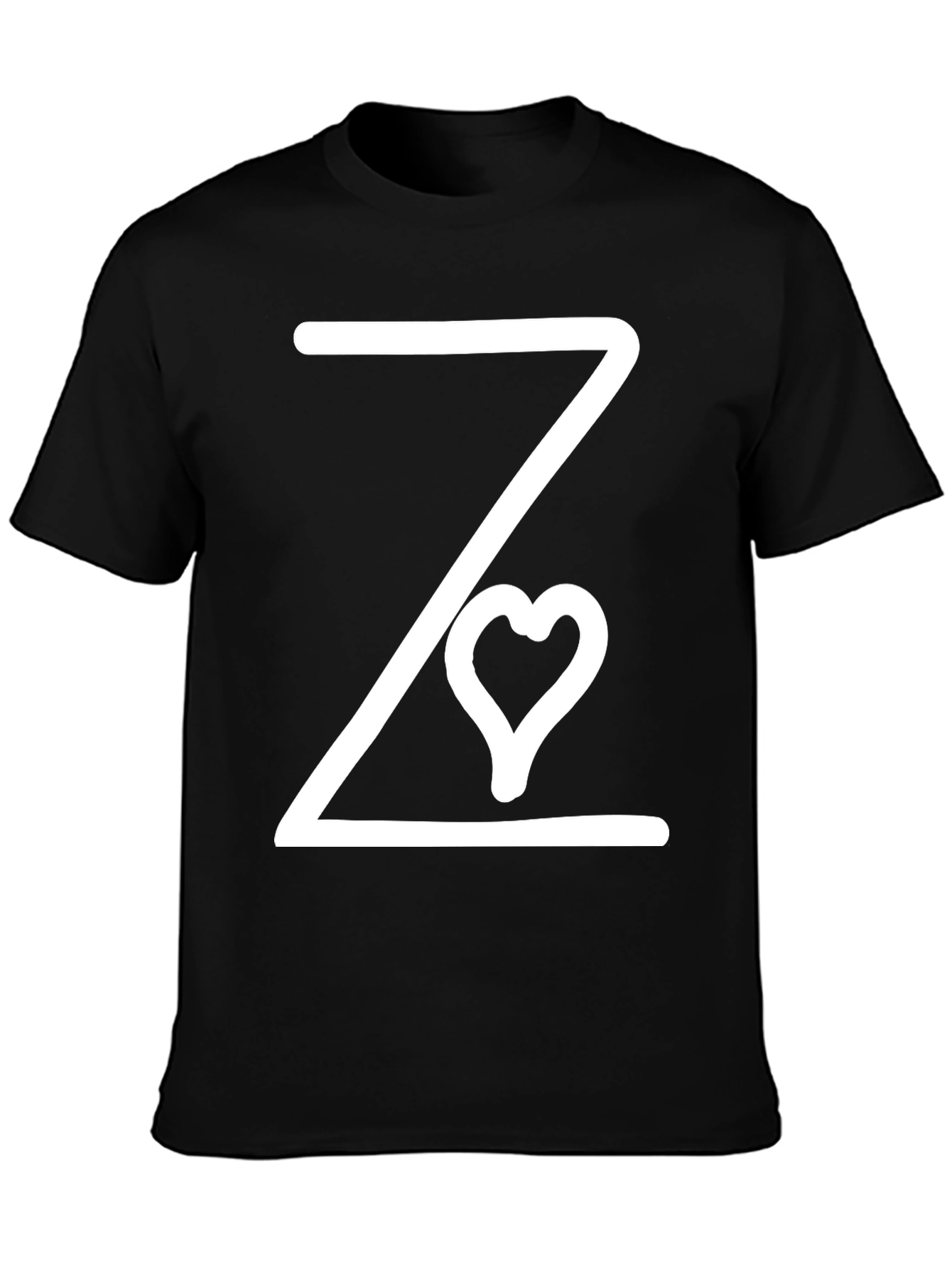 Modern Graphic Tee - Z with Heart
