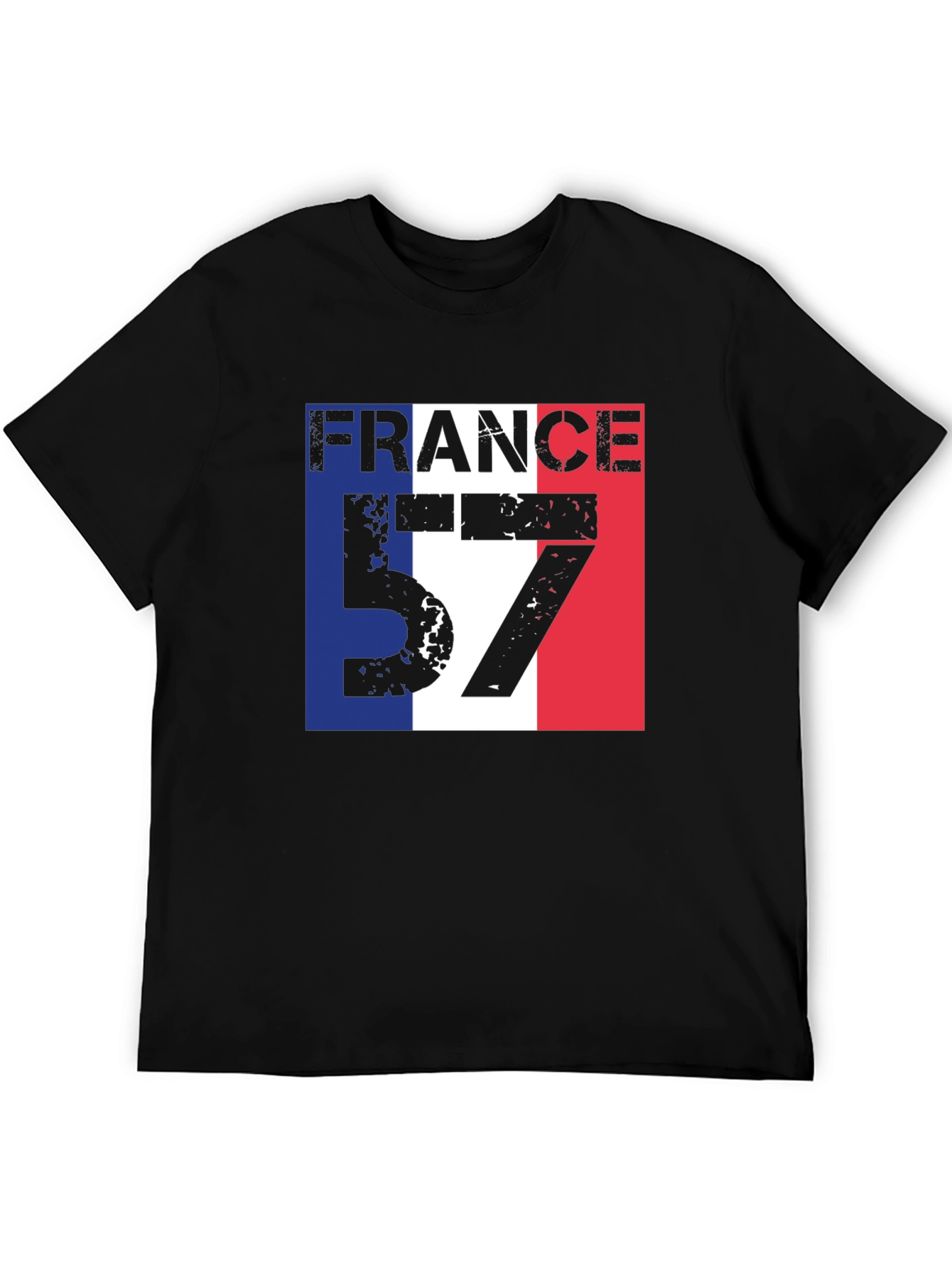 France 57 Black Graphic T-Shirt