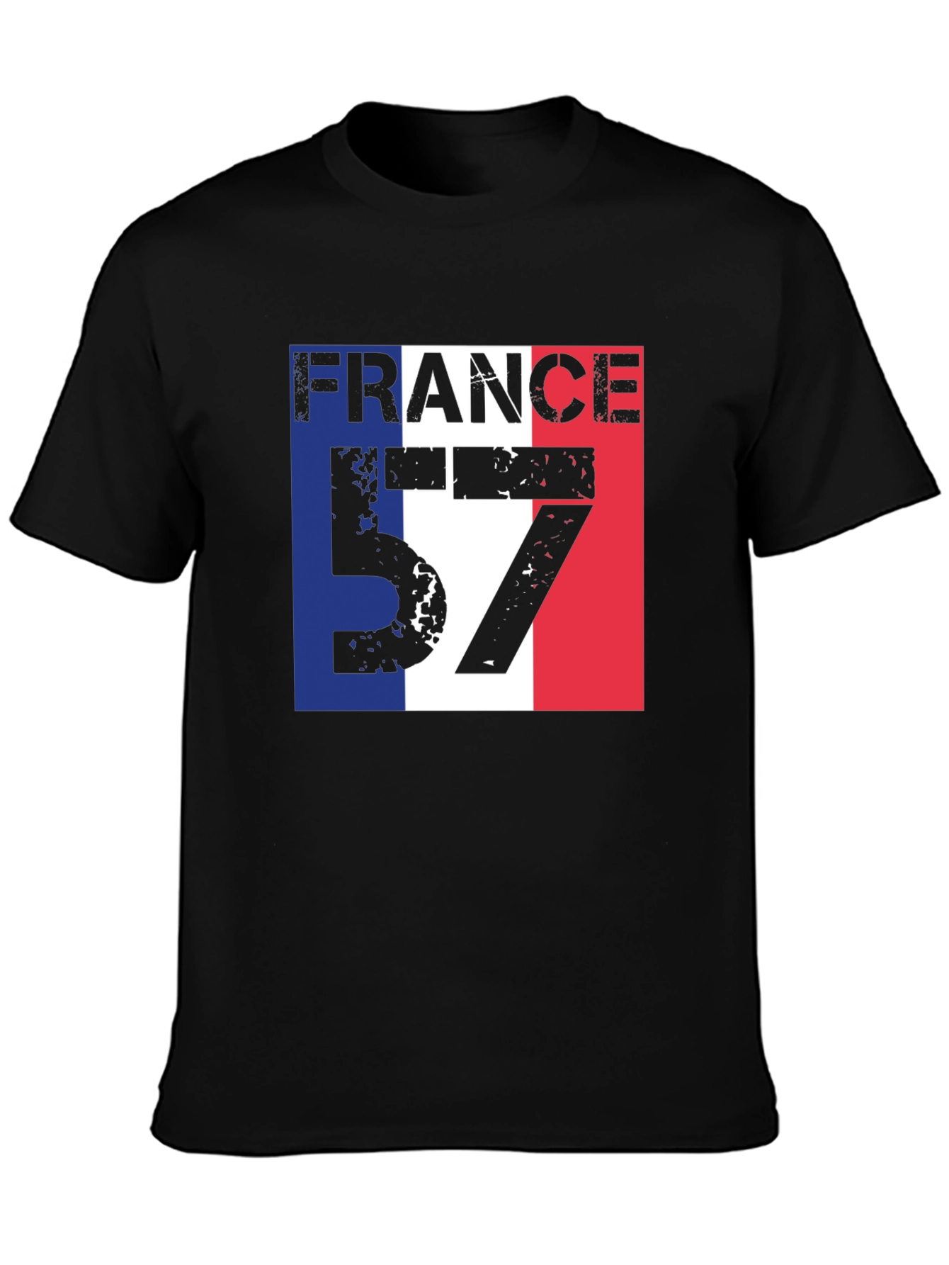 France 57 Black Graphic T-Shirt