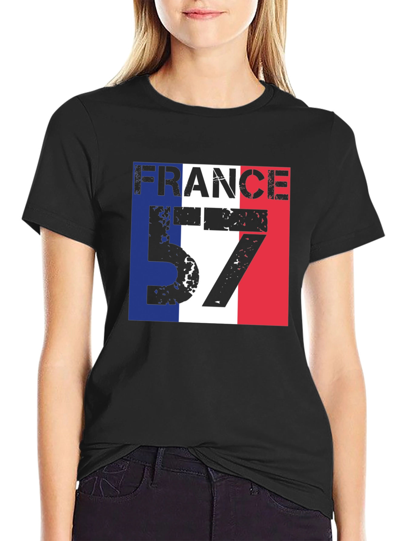 France 57 Black Graphic T-Shirt