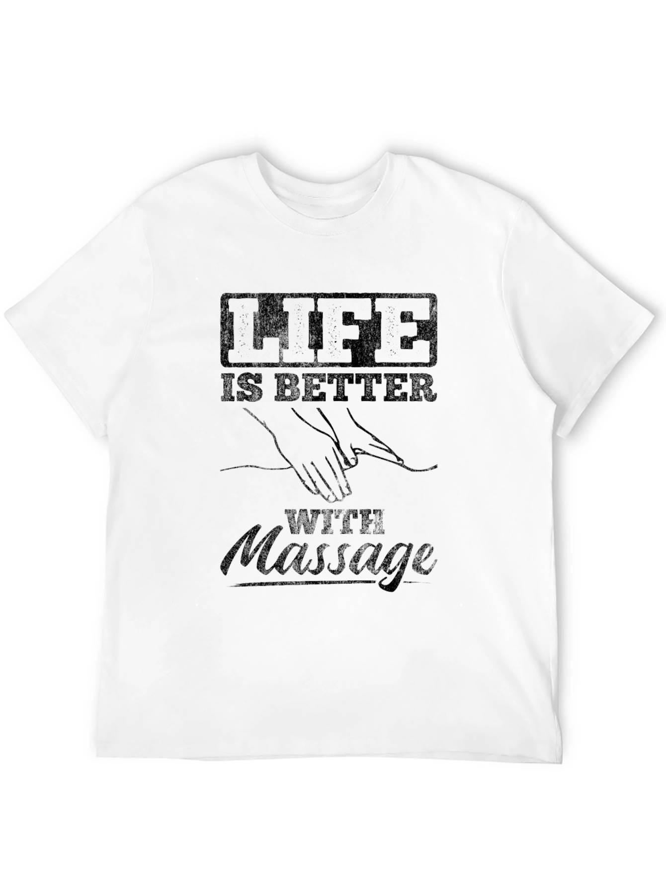 Life is Better with Massage T-Shirt - Black