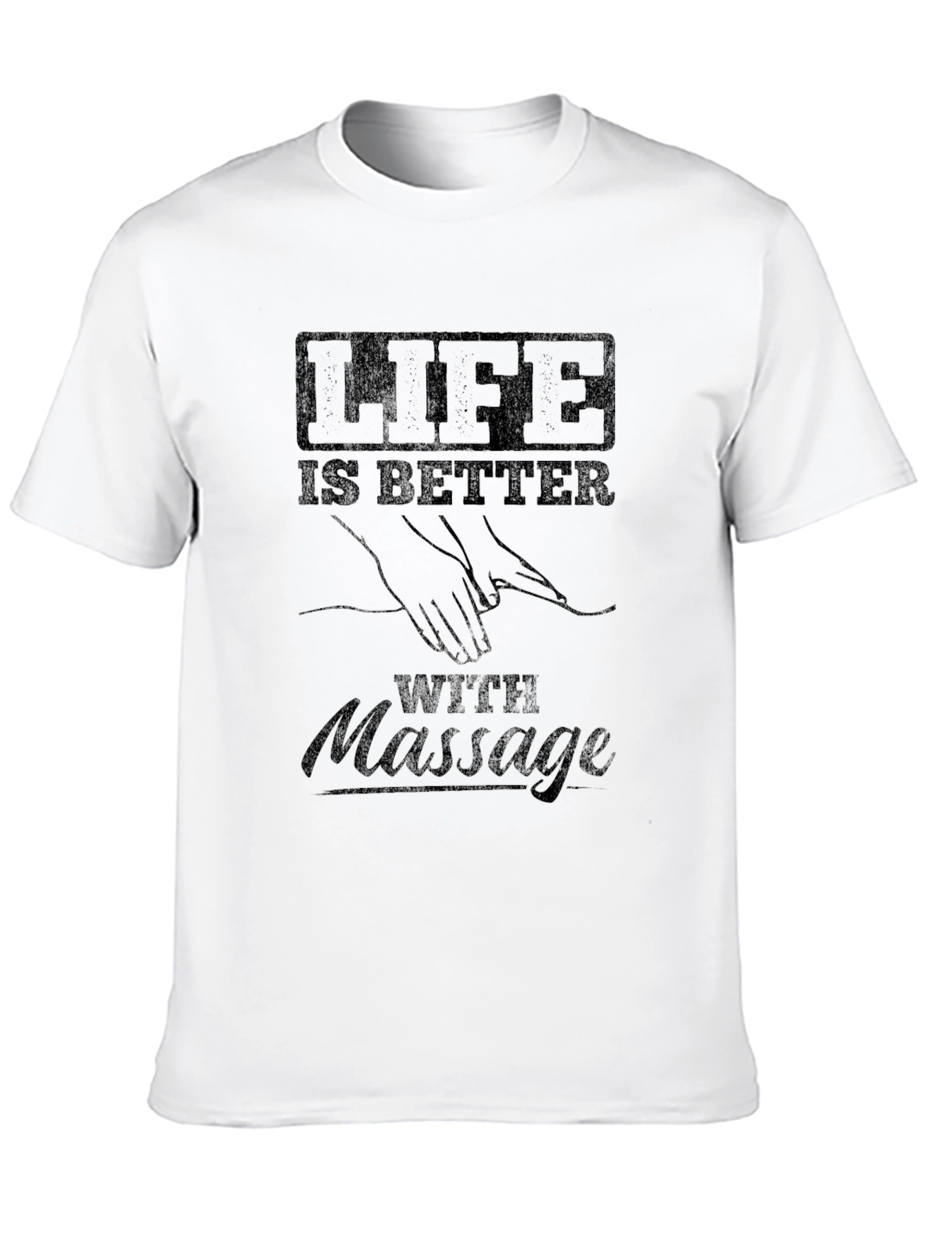 Life is Better with Massage T-Shirt - Black