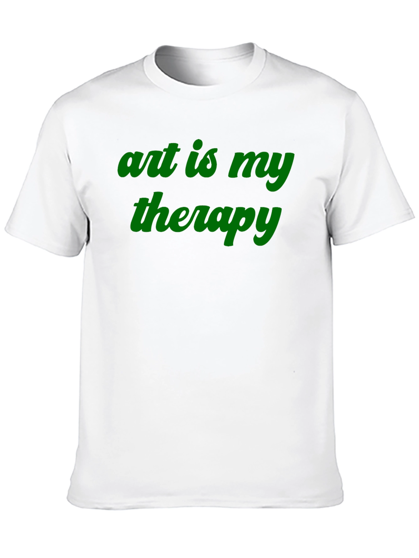 Art is My Therapy Black Crew Neck Tee