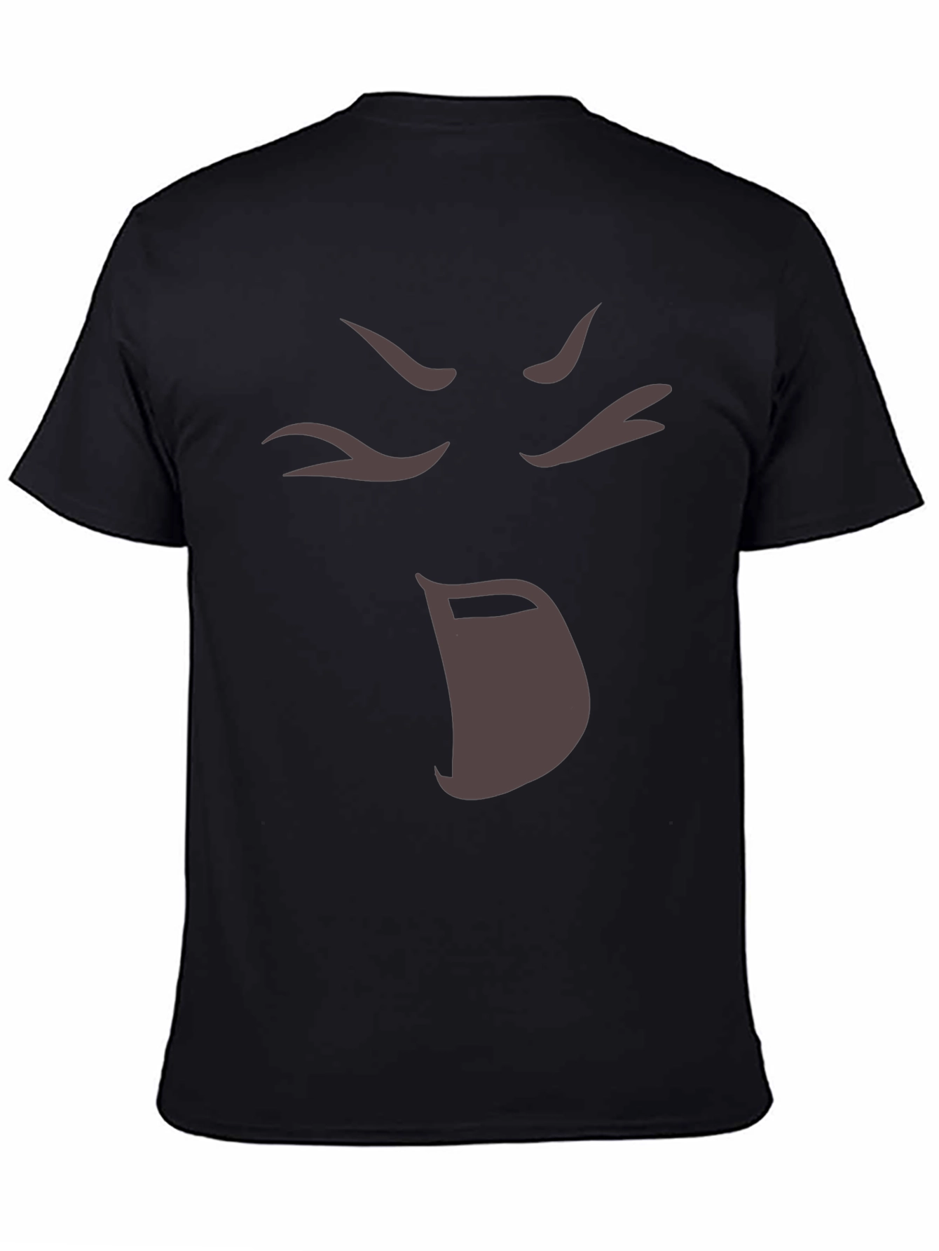 Anime Face Black T-Shirt