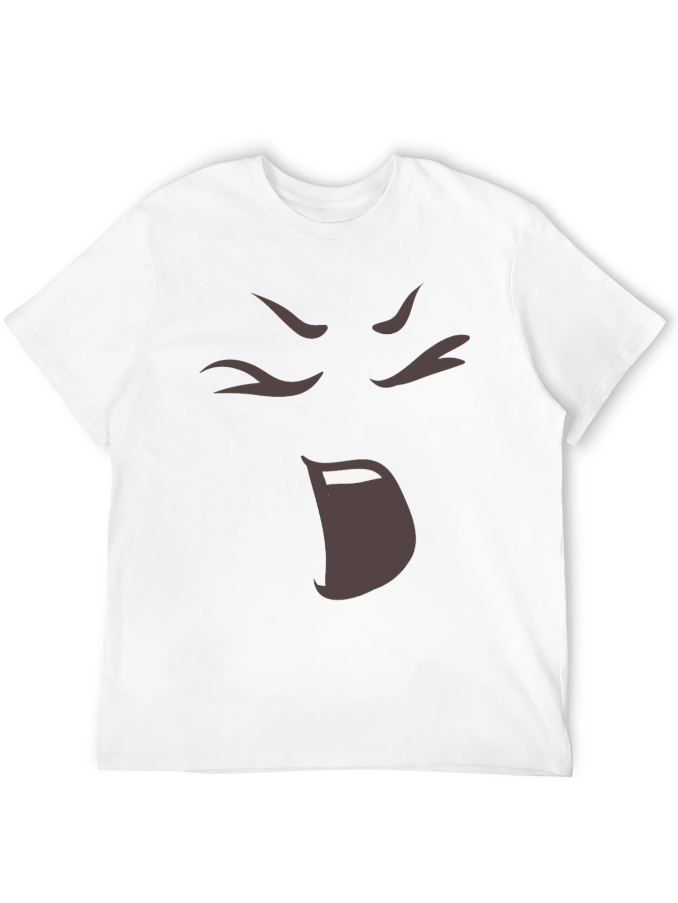 Anime Face Black T-Shirt
