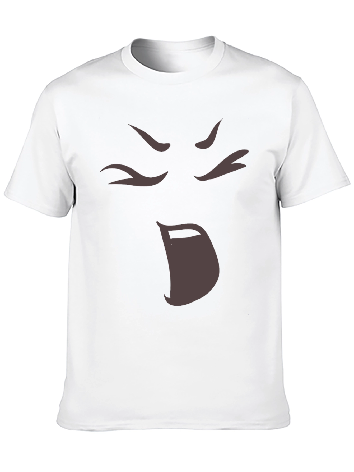 Anime Face Black T-Shirt