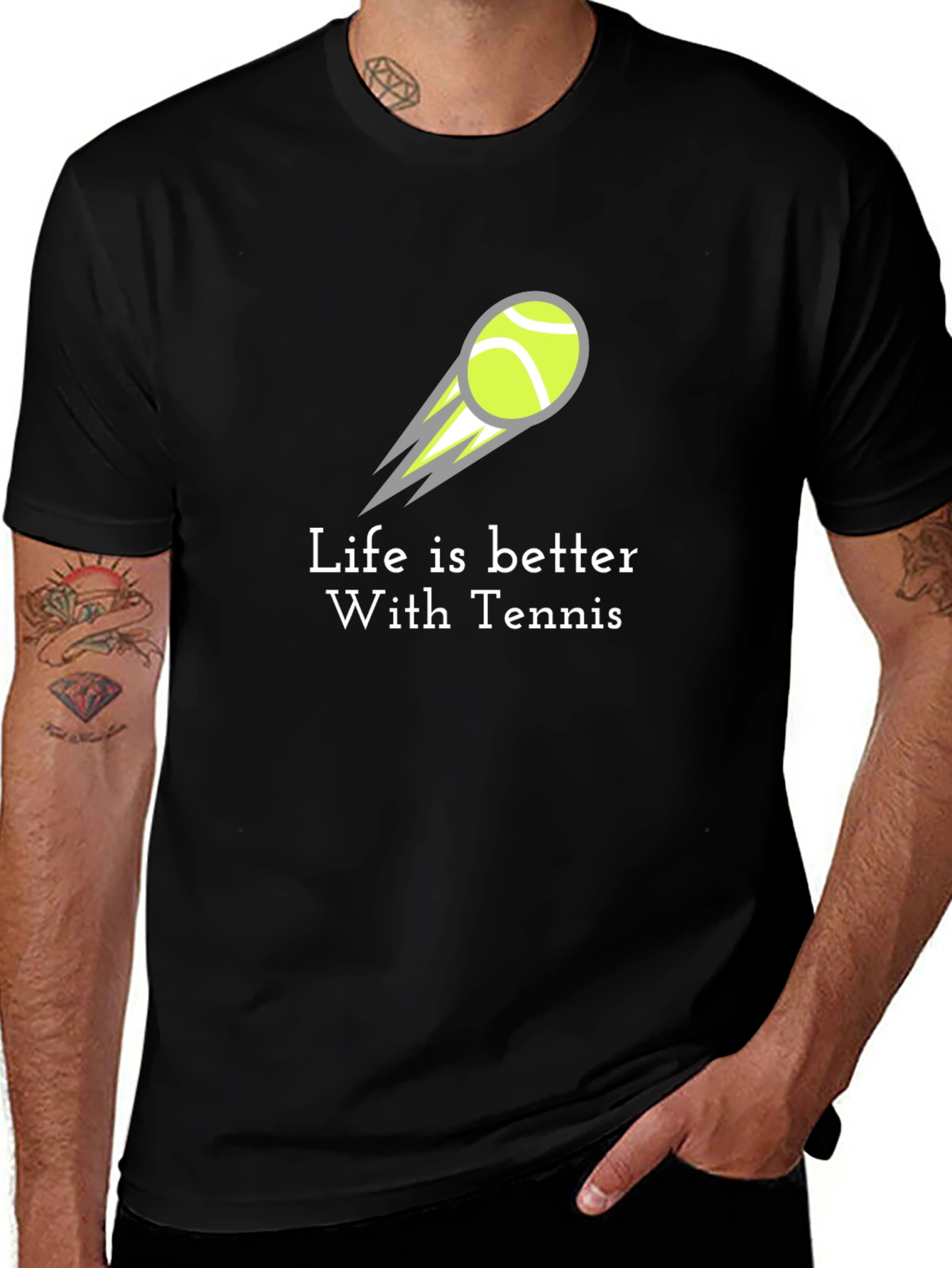Life is Better with Tennis Graphic Tee - Unisex