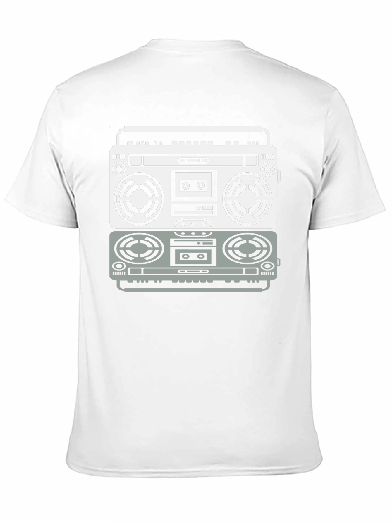 Retro Boombox Graphic Tee - Black