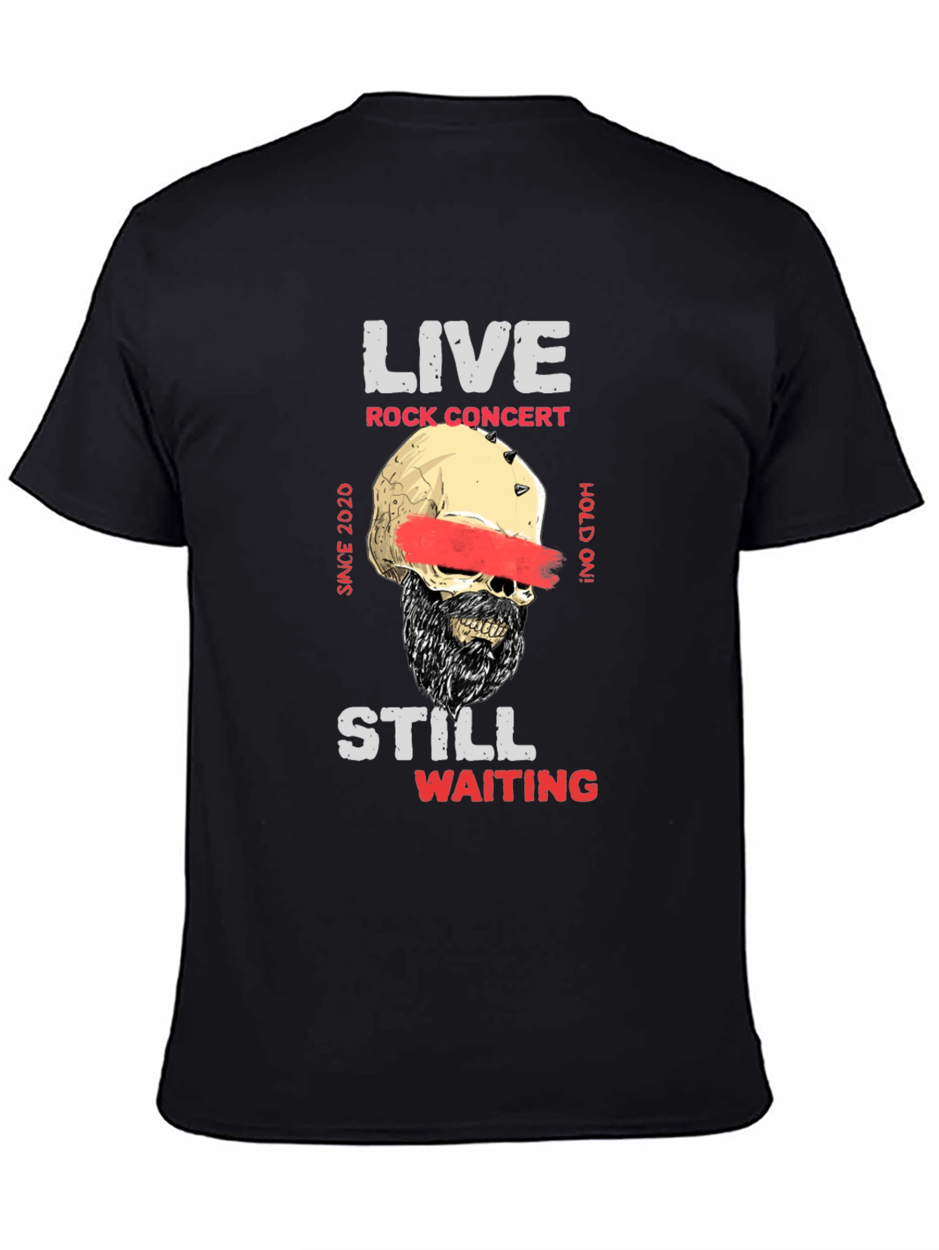 Live Rock Concert Skull Graphic T-Shirt