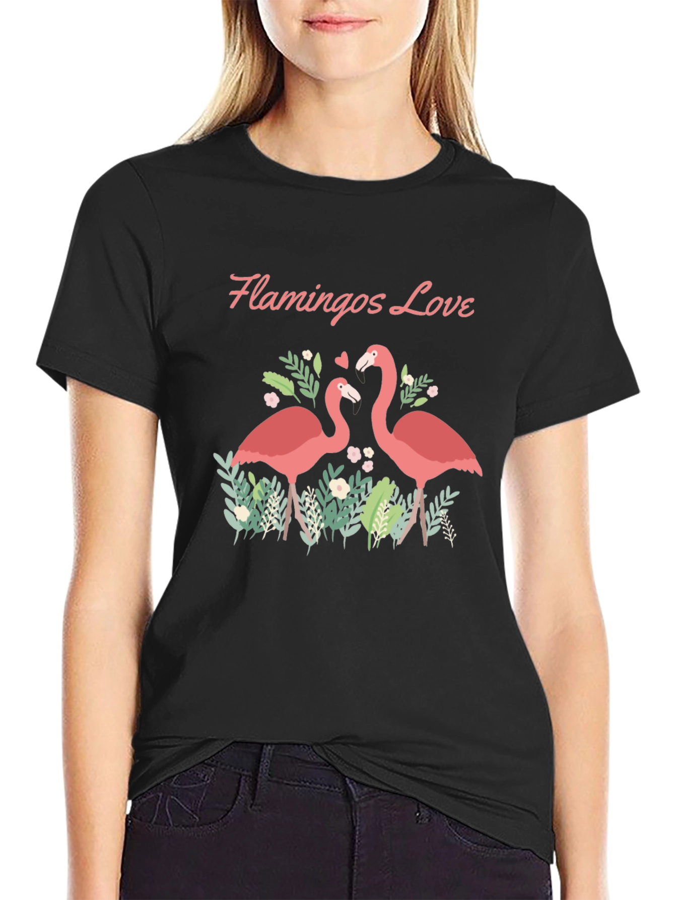 Flamingos Love Graphic T-Shirt