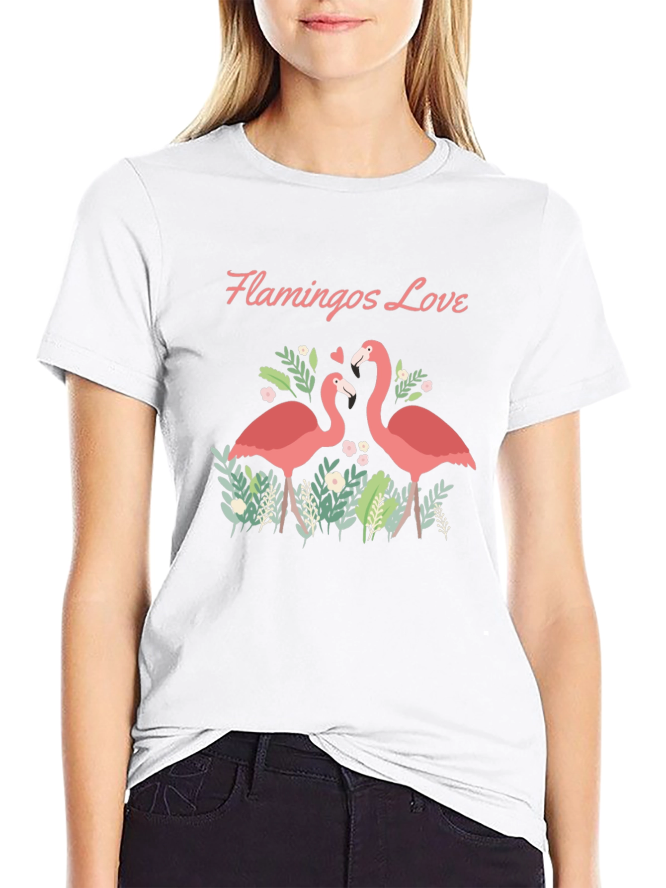 Flamingos Love Graphic T-Shirt