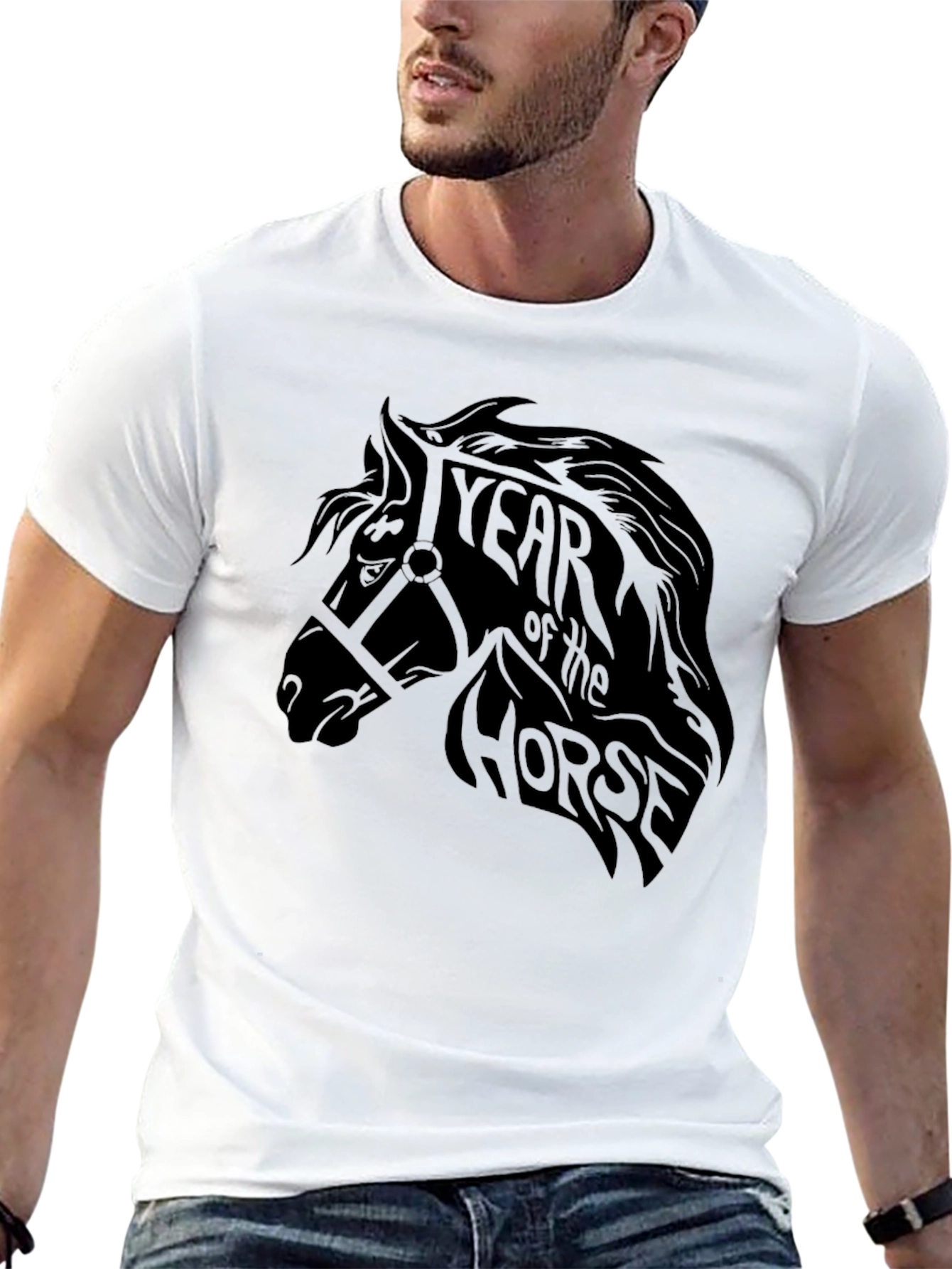 Year of the Horse Black Graphic Tee