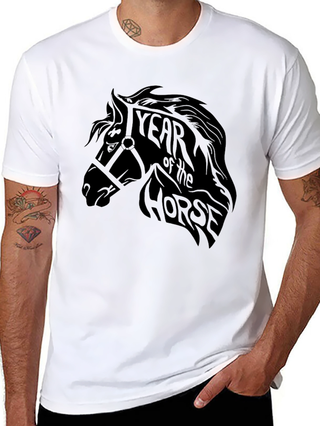 Year of the Horse Black Graphic Tee