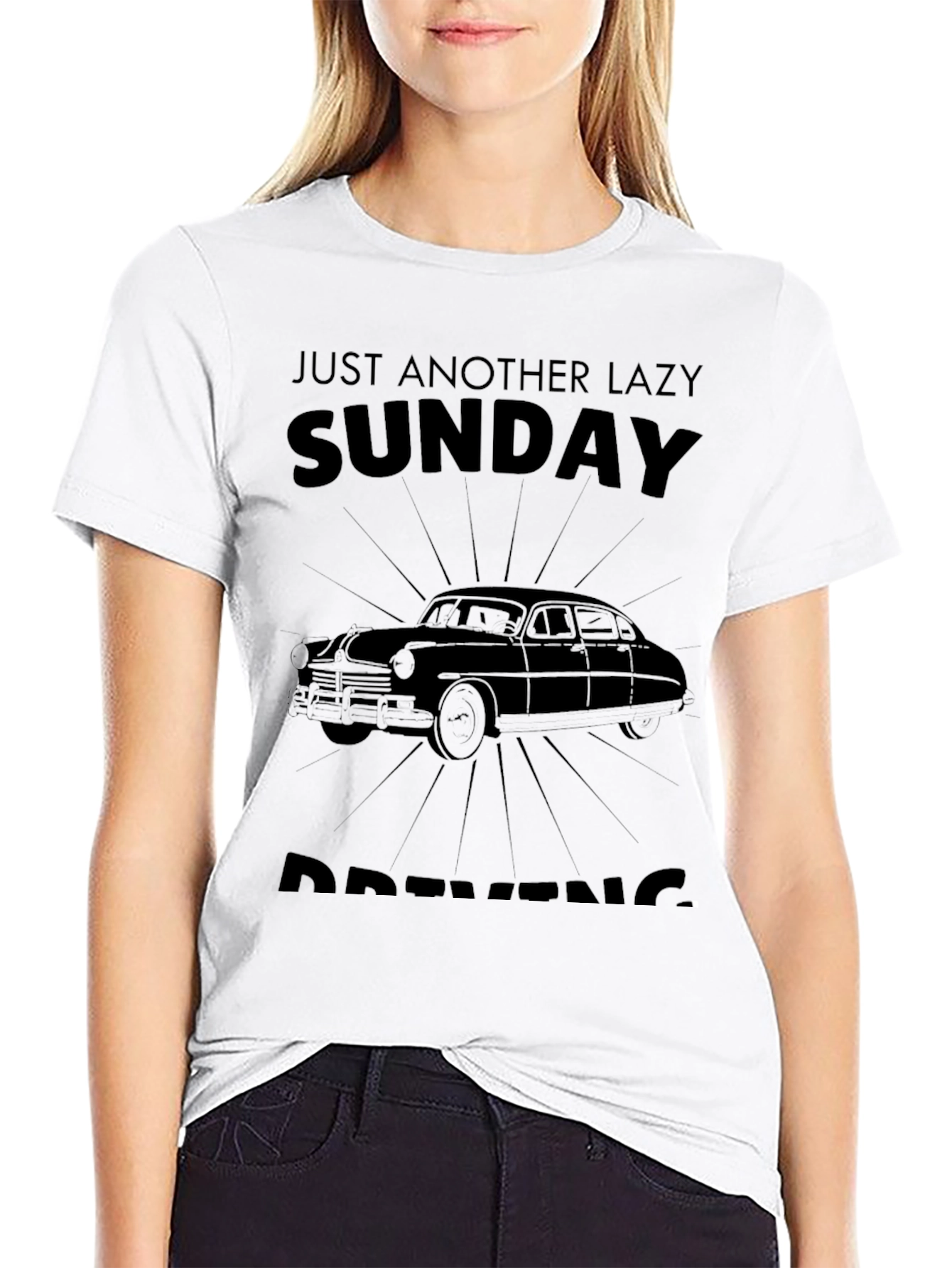 Lazy Sunday Driving Graphic T-Shirt