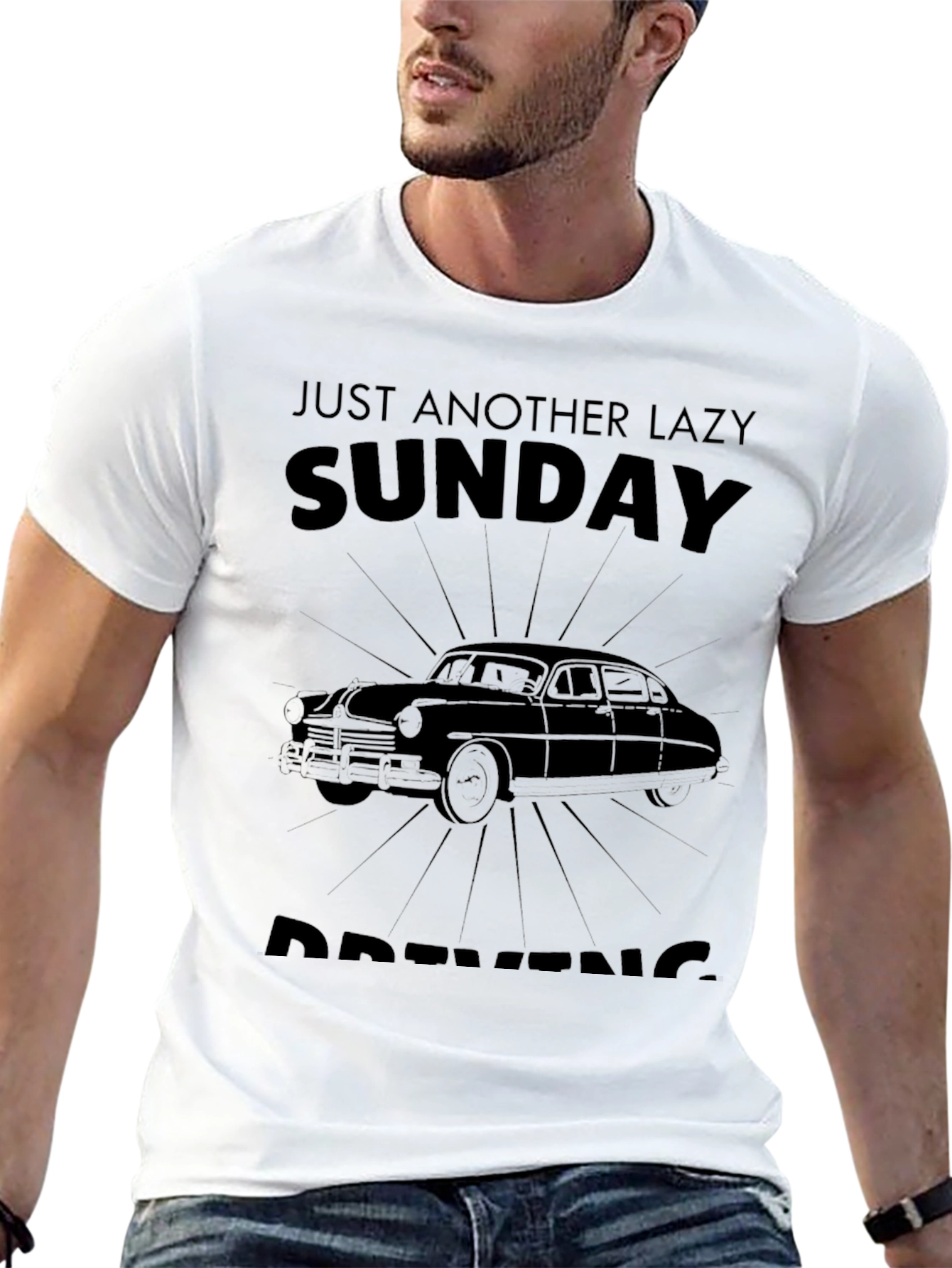 Lazy Sunday Driving Graphic T-Shirt