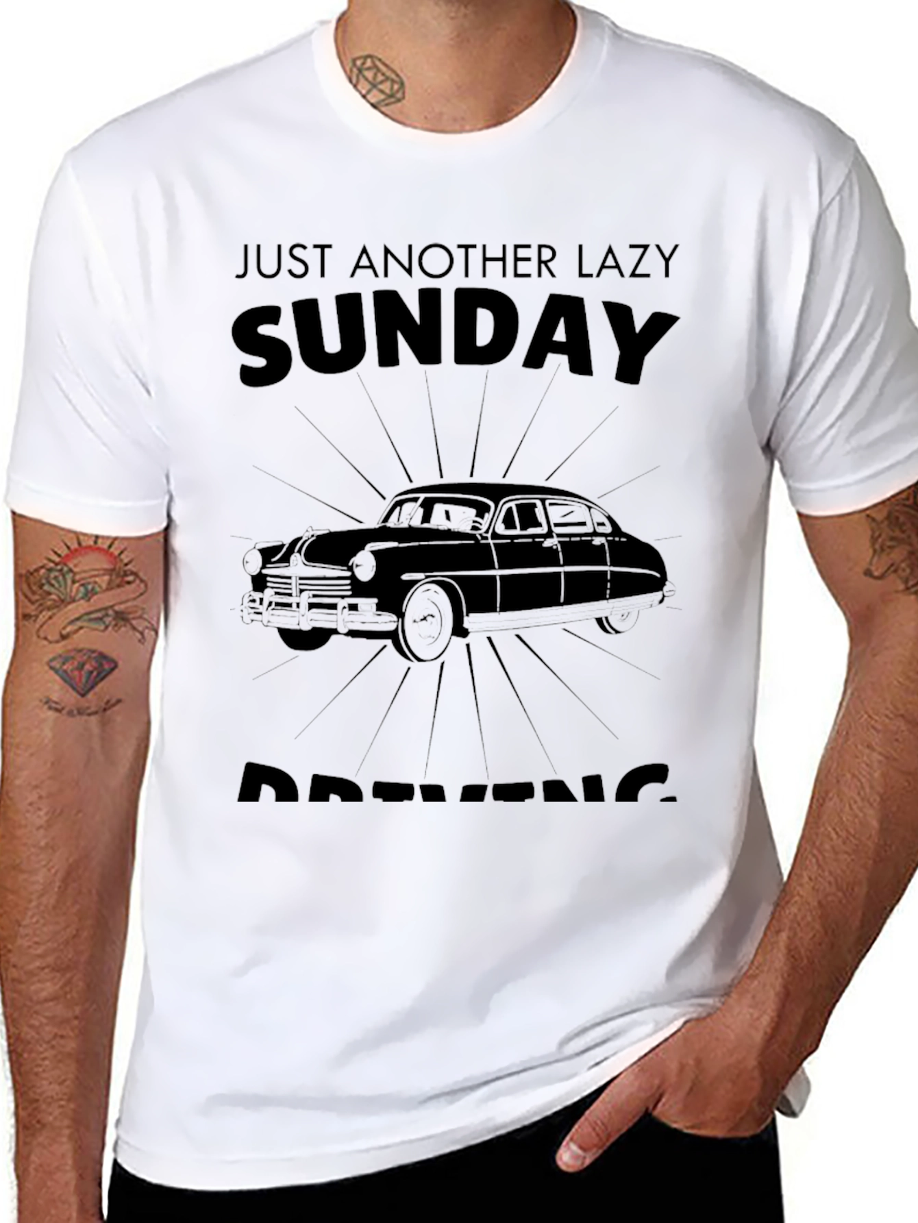 Lazy Sunday Driving Graphic T-Shirt
