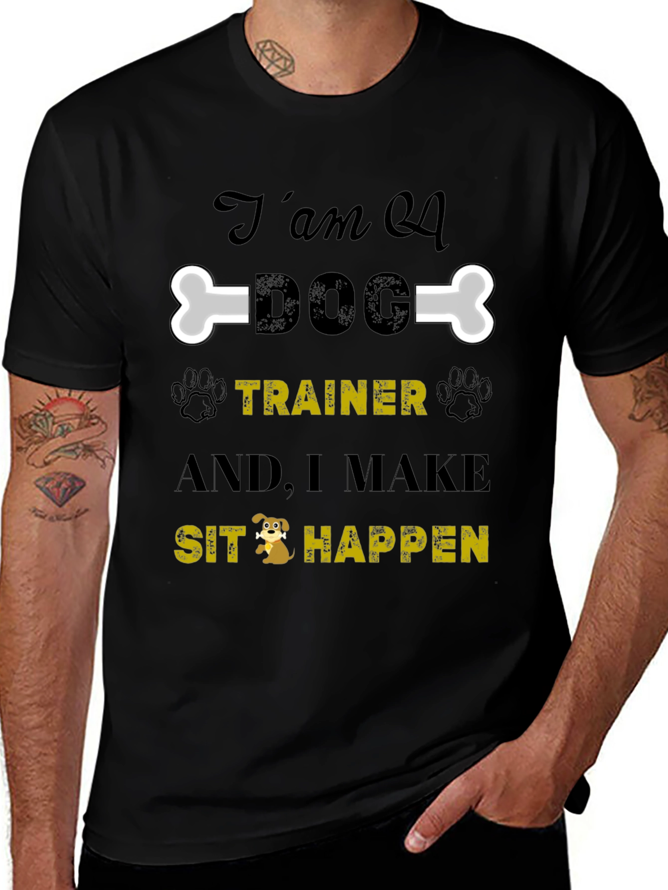 Dog Trainer T-Shirt - Sit Happens Tee