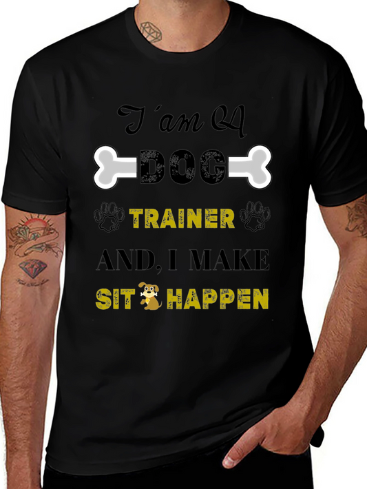 Dog Trainer T-Shirt - Sit Happens Tee