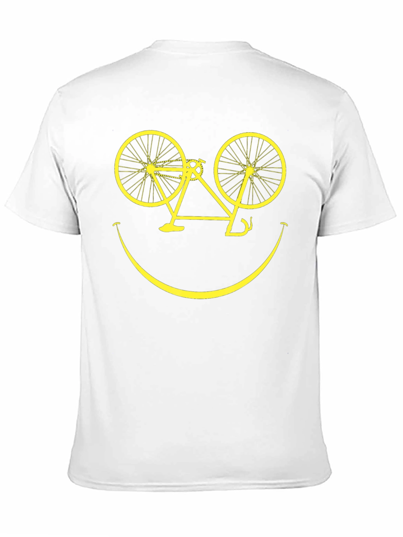Smiley Face Bicycle Graphic T-Shirt
