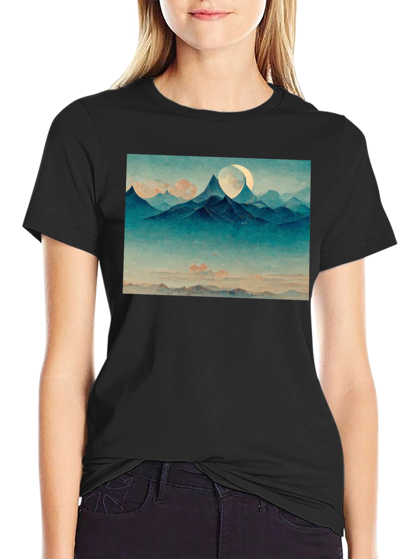 Mountain Vista Graphic Tee - Black