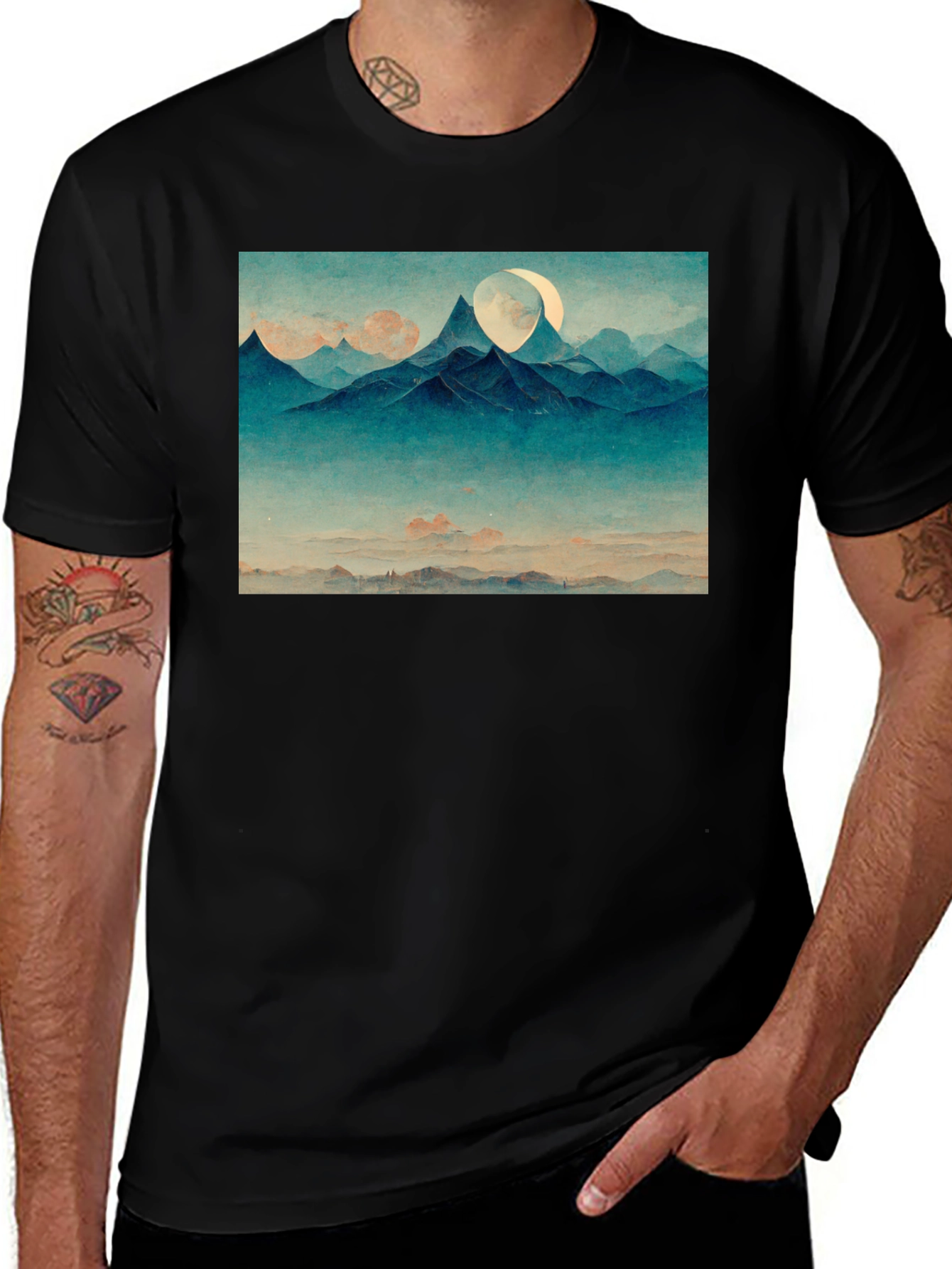 Mountain Vista Graphic Tee - Black