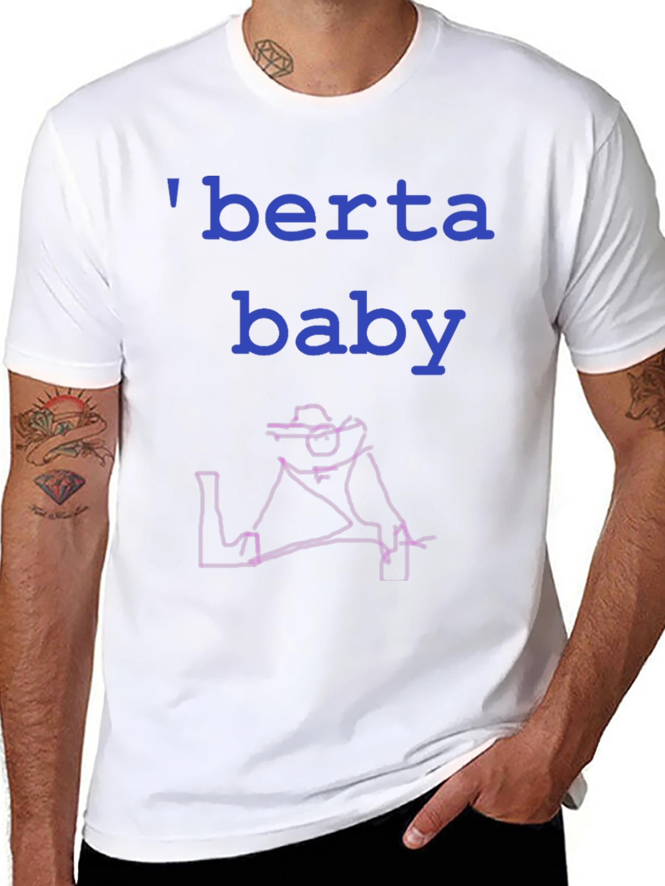 Berta Baby T-Shirt - Unique Line Art Tee