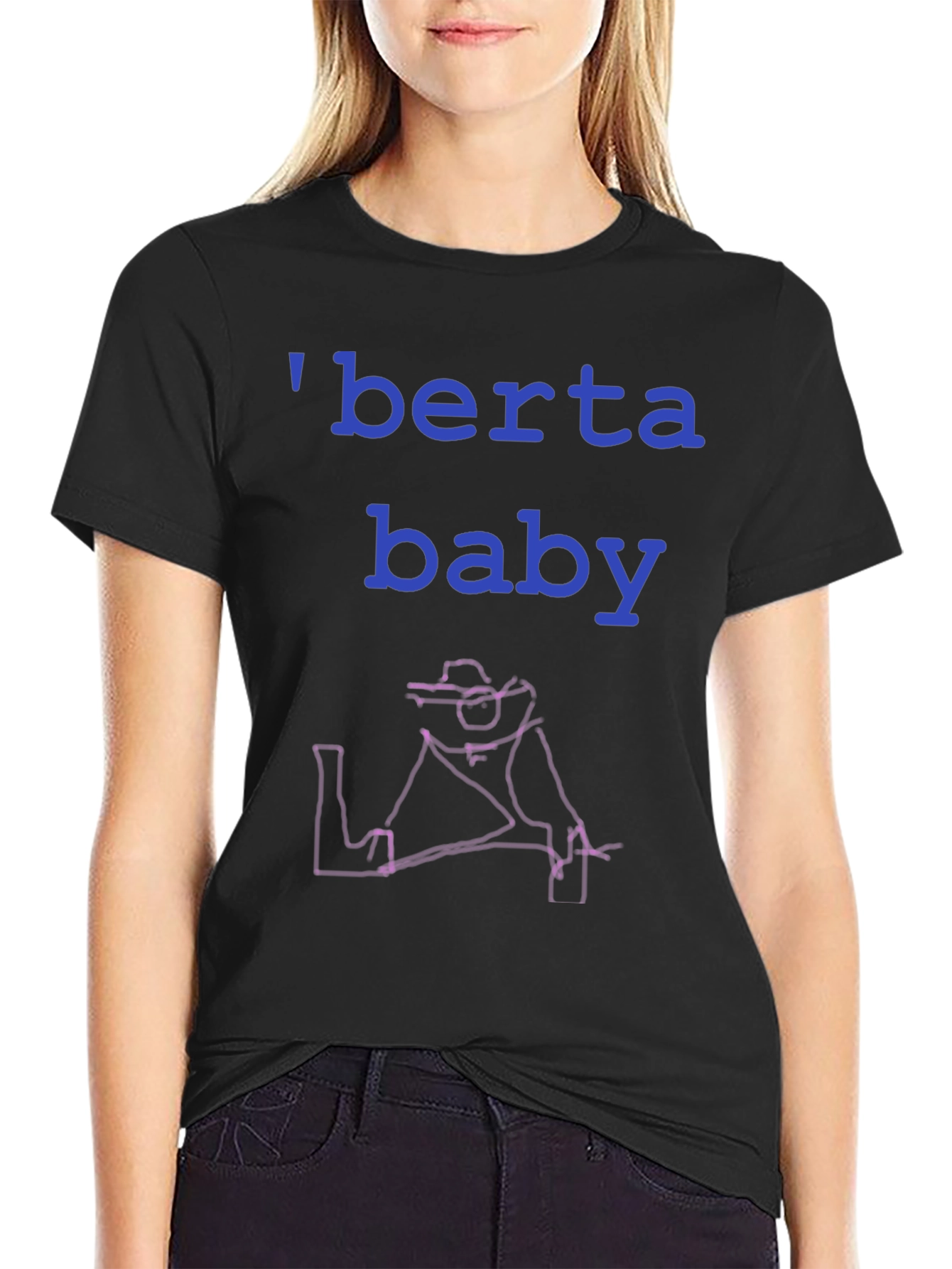 Berta Baby T-Shirt - Unique Line Art Tee