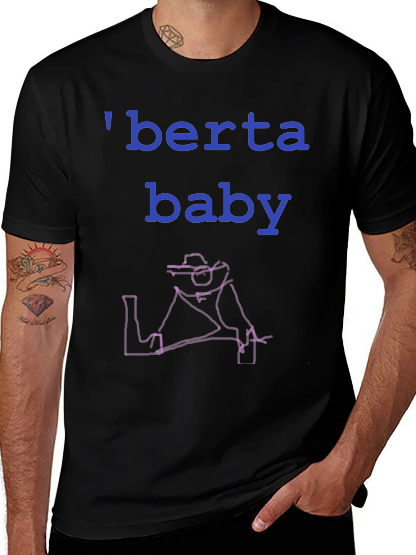 Berta Baby T-Shirt - Unique Line Art Tee