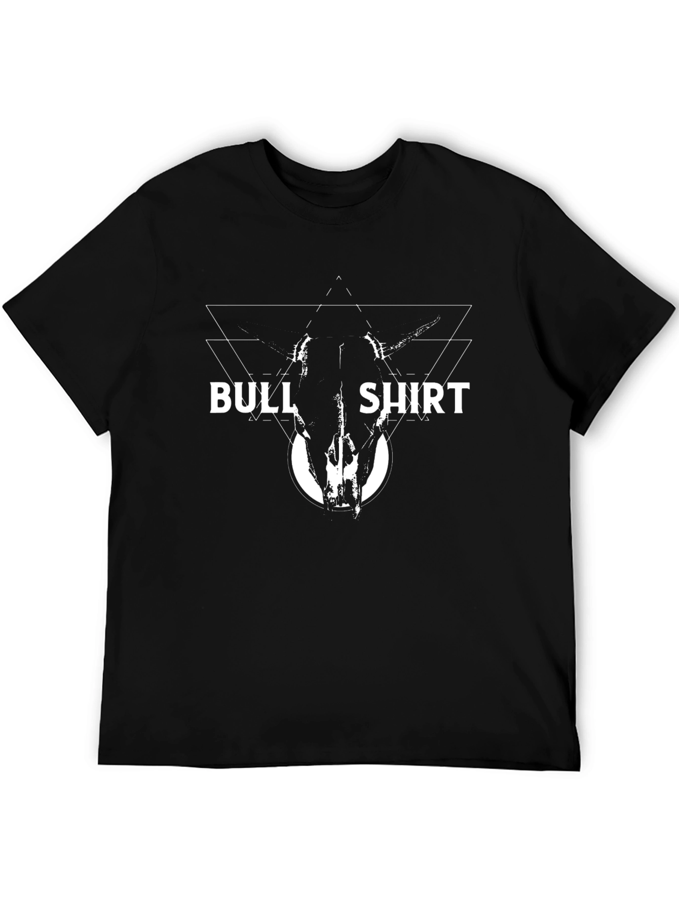 Bull Skull Graphic T-Shirt - Black