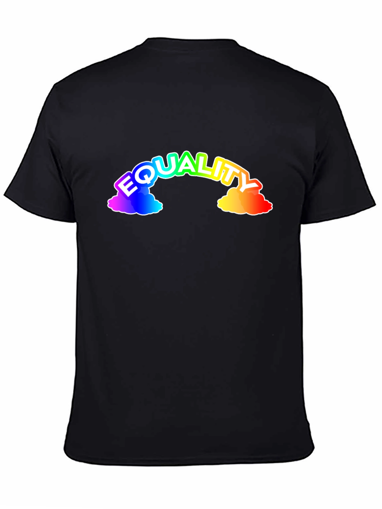 Equality Rainbow Graphic Black T-Shirt