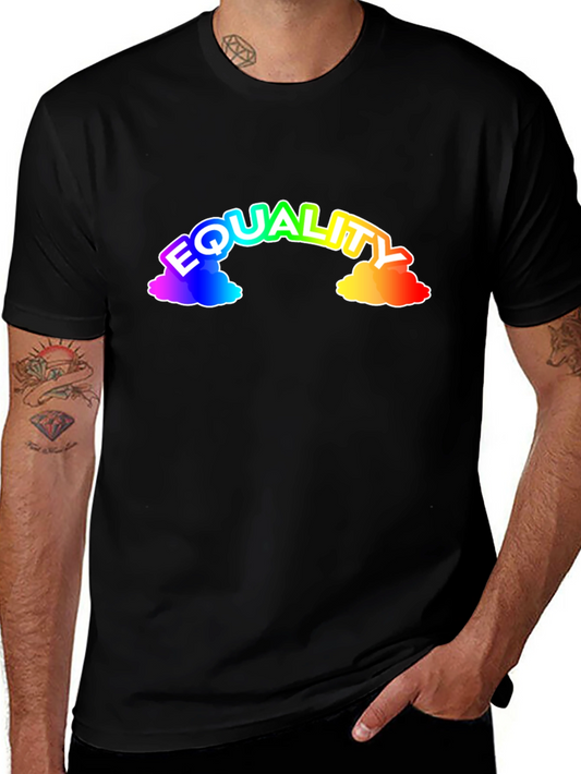 Equality Rainbow Graphic Black T-Shirt