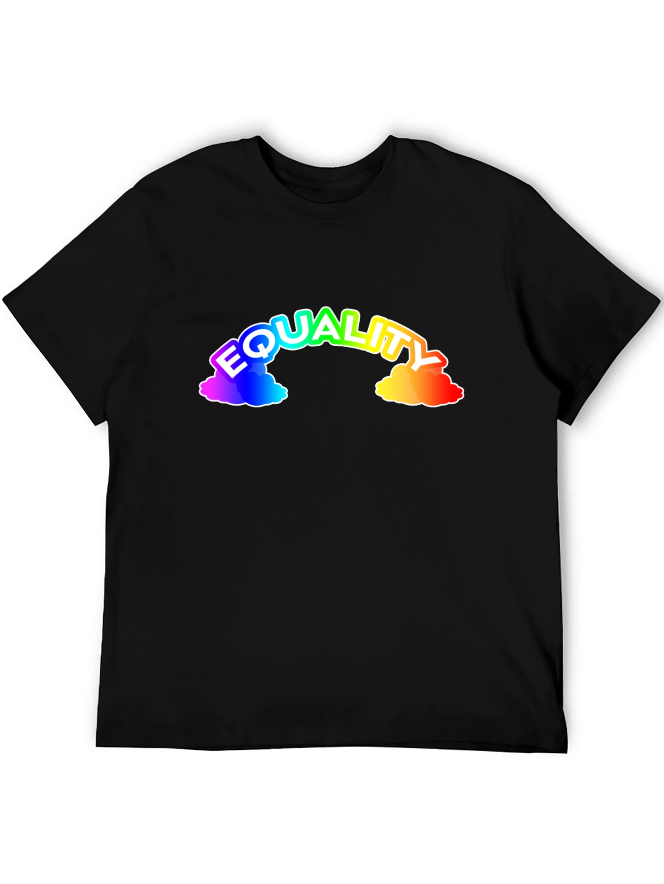 Equality Rainbow Graphic Black T-Shirt