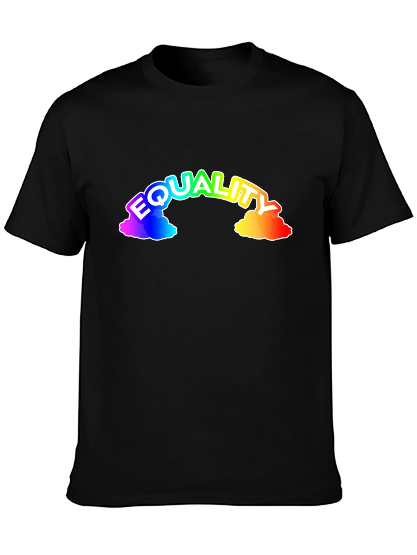 Equality Rainbow Graphic Black T-Shirt